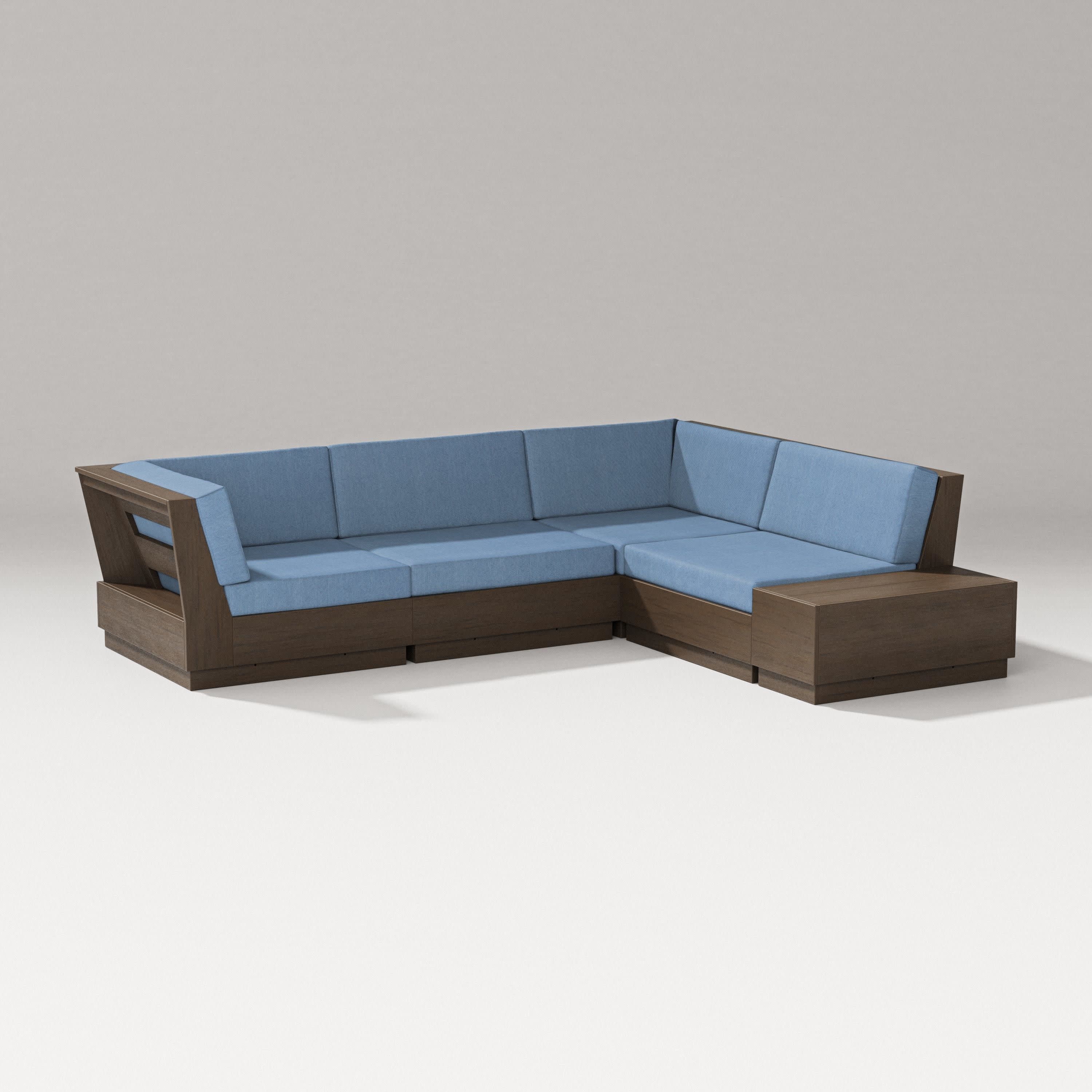 Elevate Corner Sectional in Kona / Sky Blue