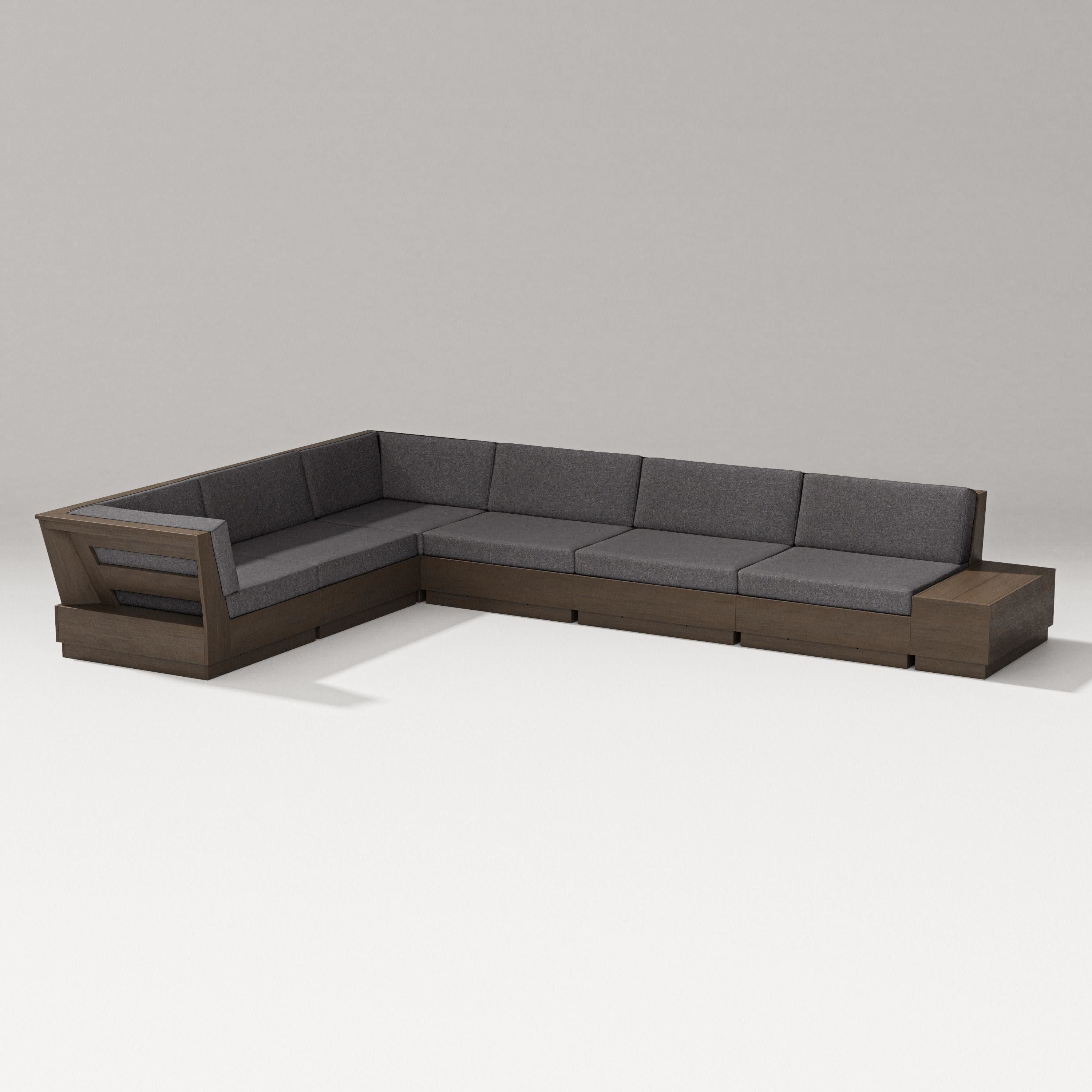 Elevate 7-Piece Corner Sectional in Kona / Ash Charcoal