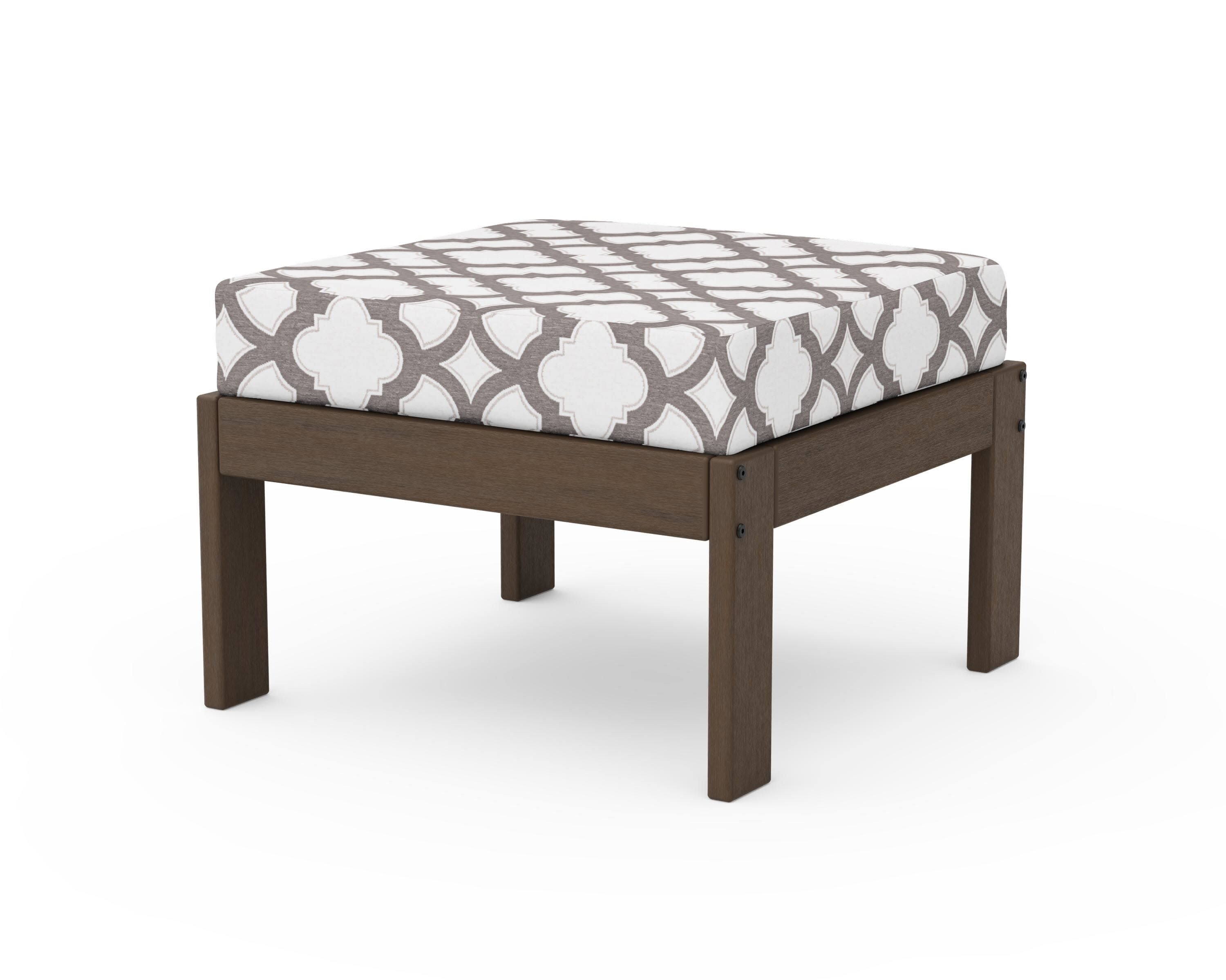 Vineyard Modular Ottoman in Kona / Trellis Grey Mist