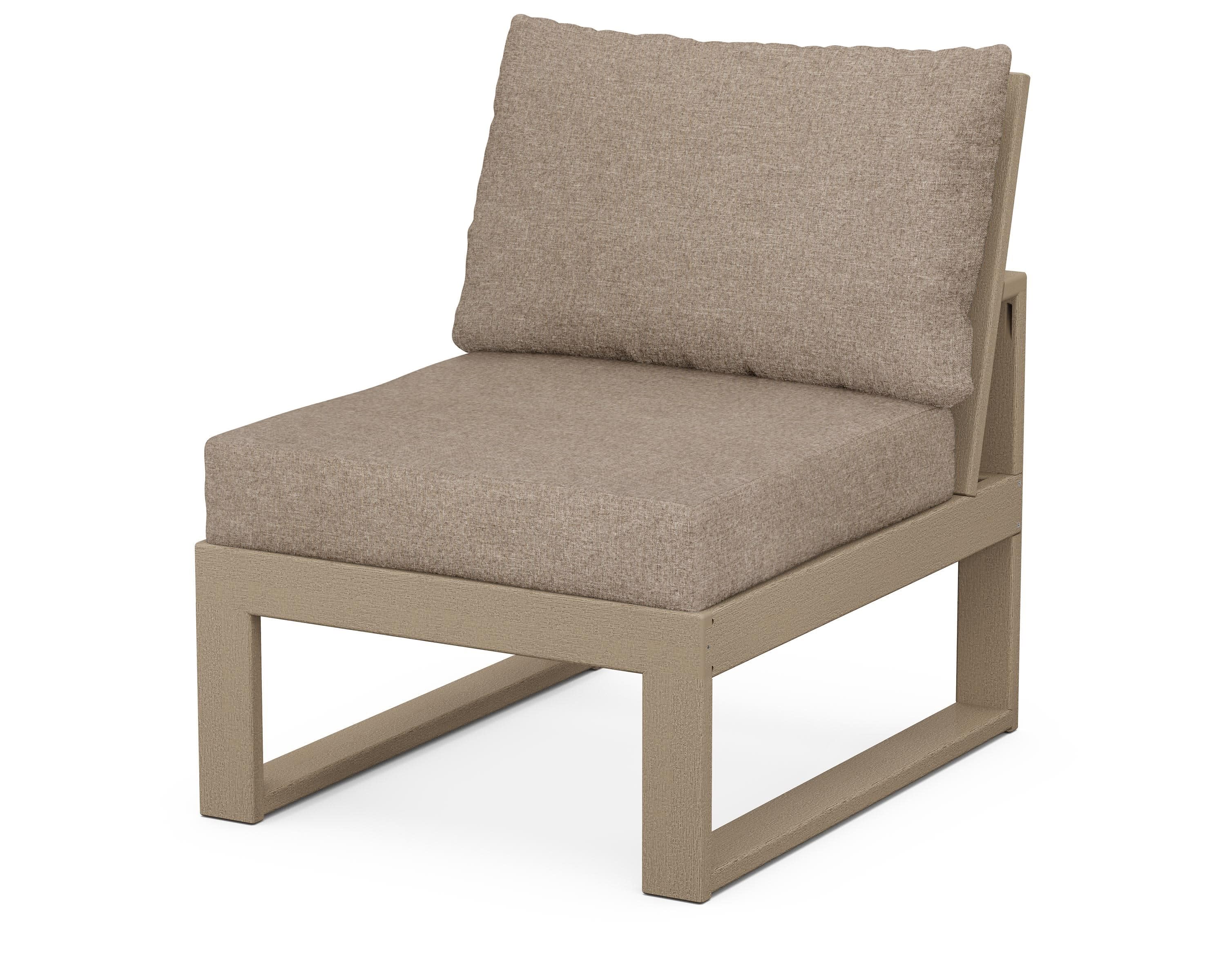 Modular Armless Chair in Vintage Sahara / Spiced Burlap