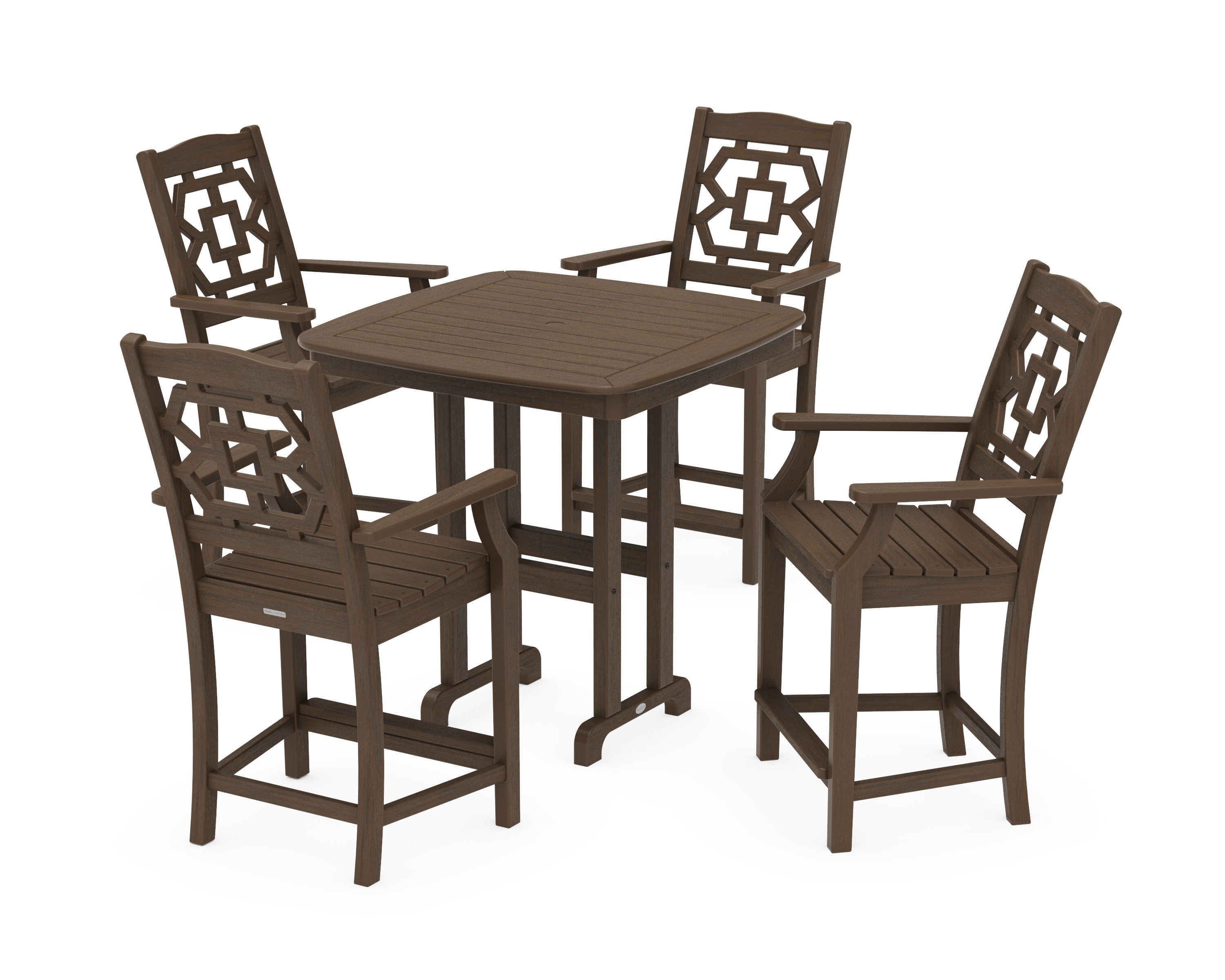 Chinoiserie 5-Piece Counter Set in Kona