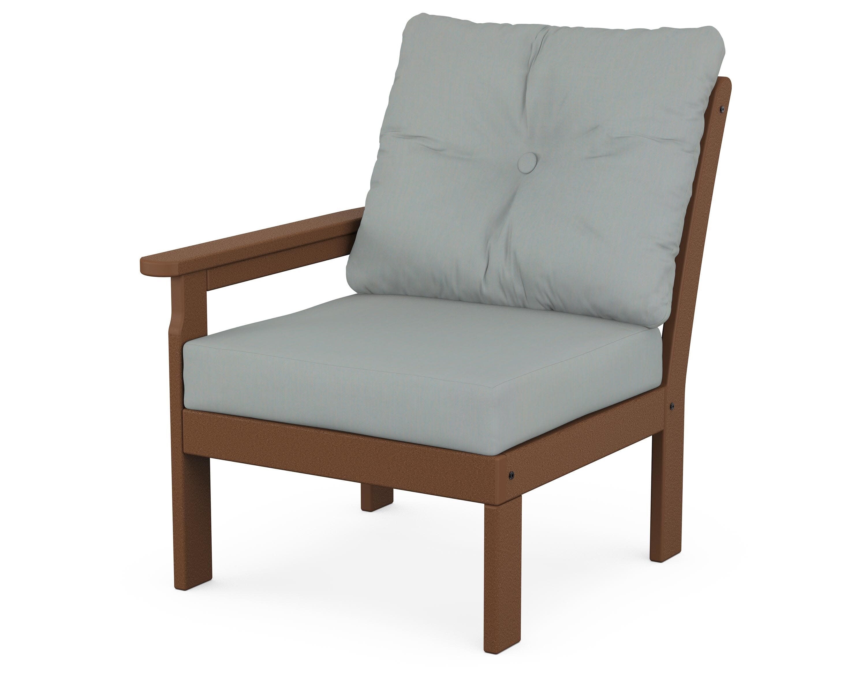 Vineyard Modular Left Arm Chair in Teak / Spa
