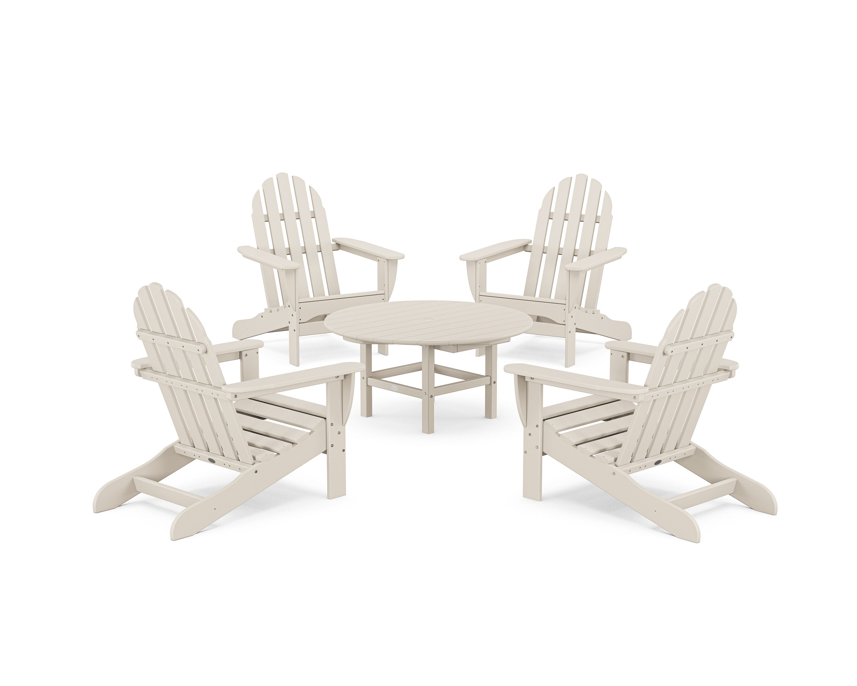 Classic Adirondack 5-Piece Conversation Set in Sand