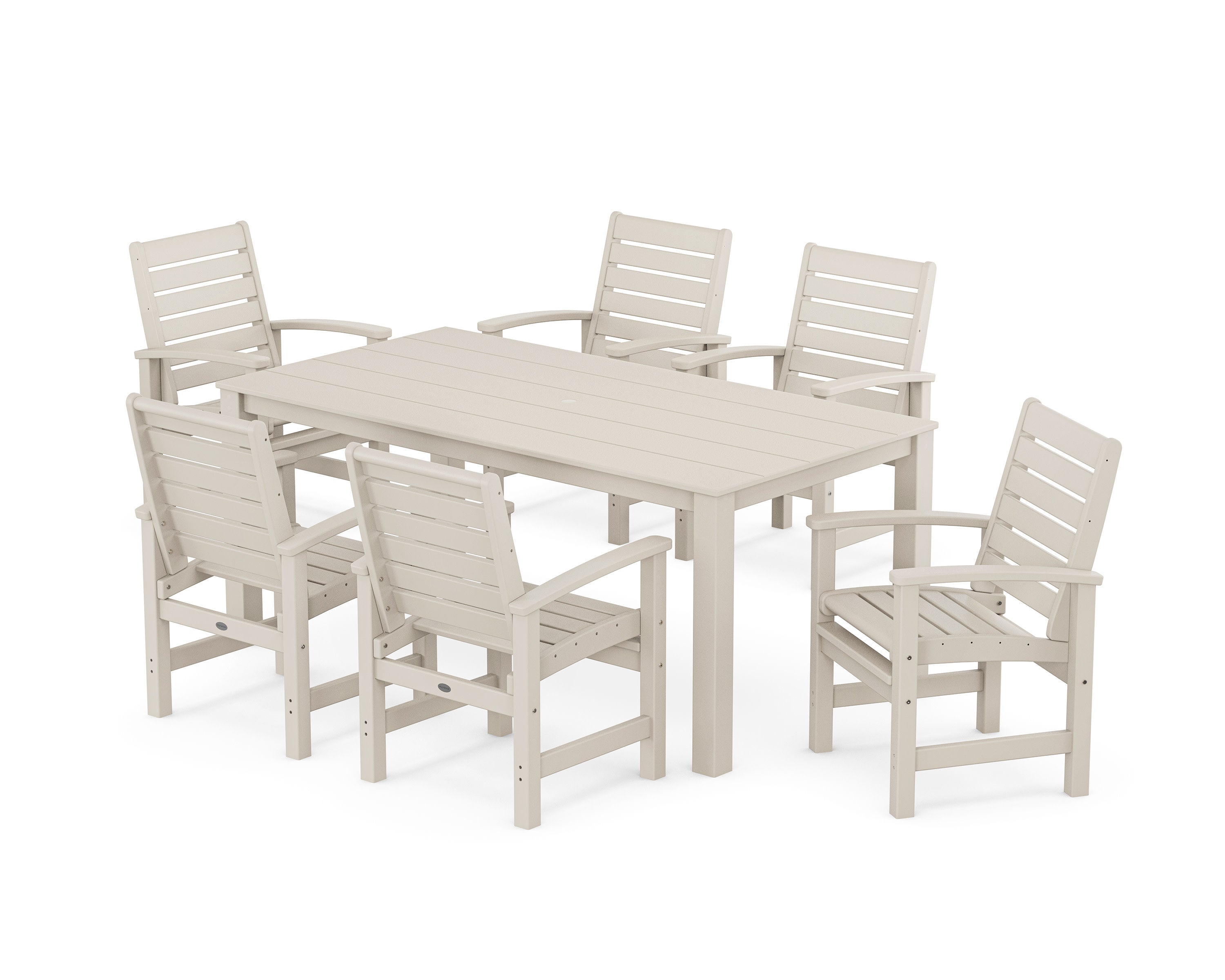 Signature 7-Piece Parsons Dining Set in Sand