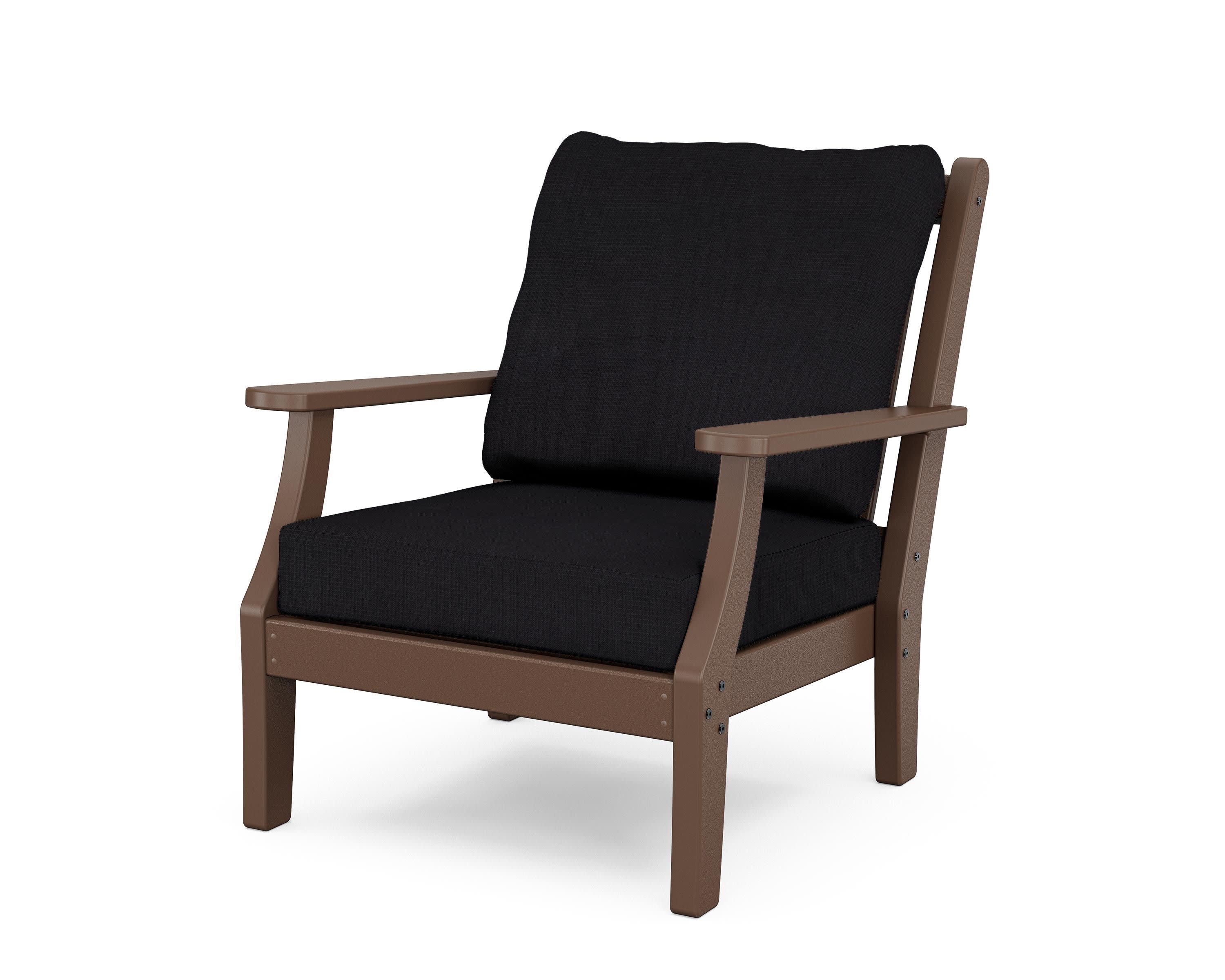 Wovendale Deep Seating Chair in Mahogany / Midnight Linen