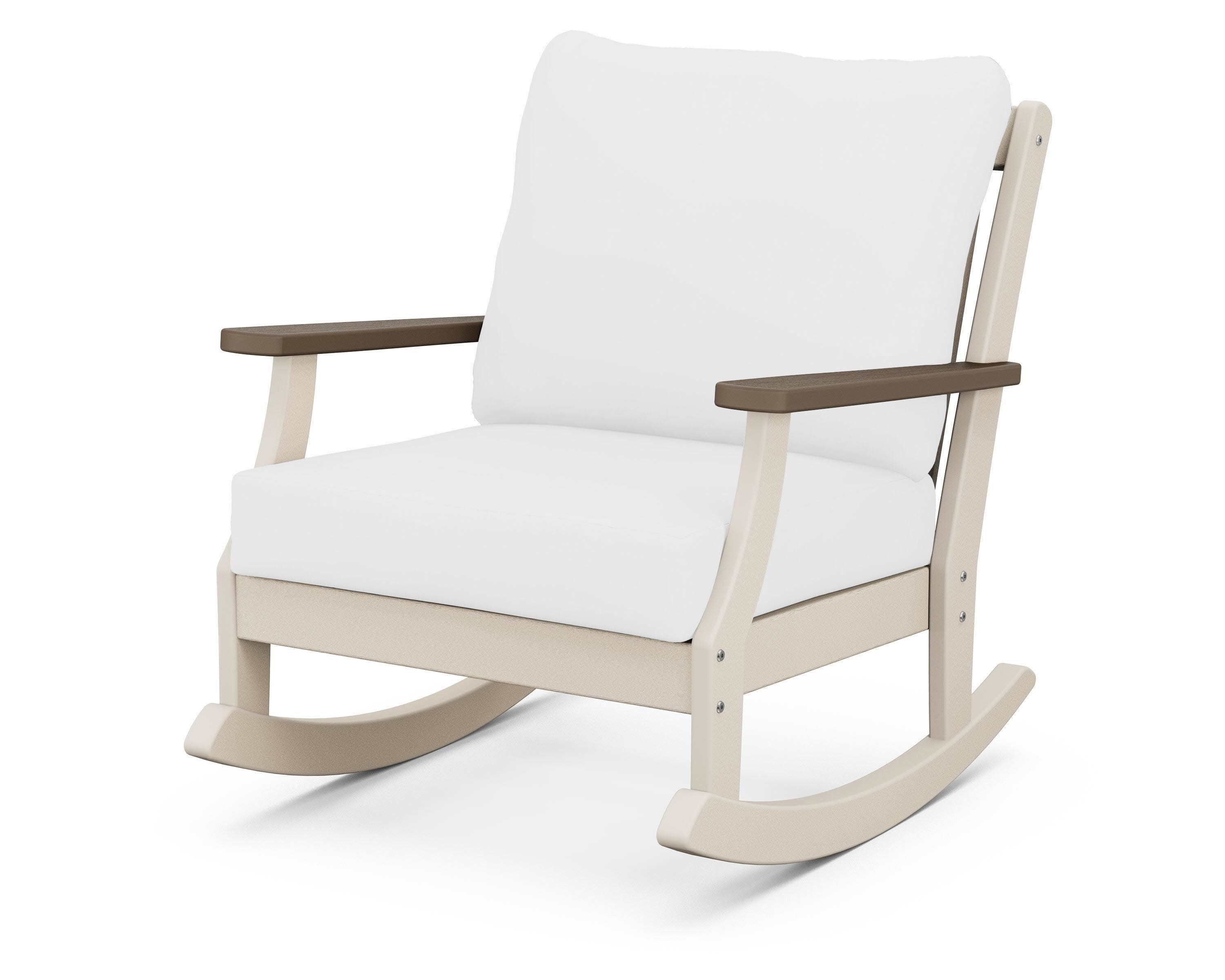 Braxton Deep Seating Rocking Chair in Sand / Kona / Natural