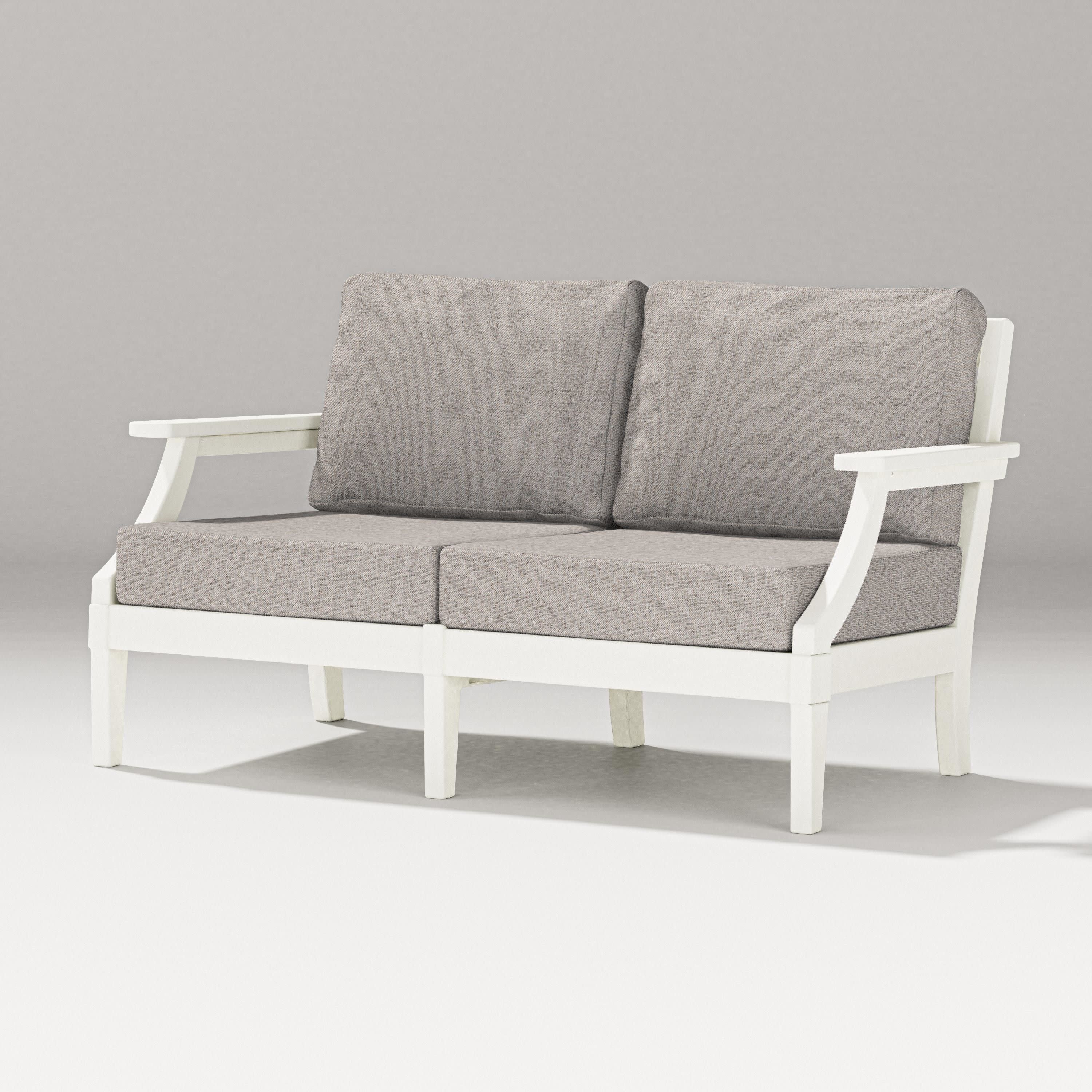 Estate Loveseat in Vintage White / Weathered Tweed