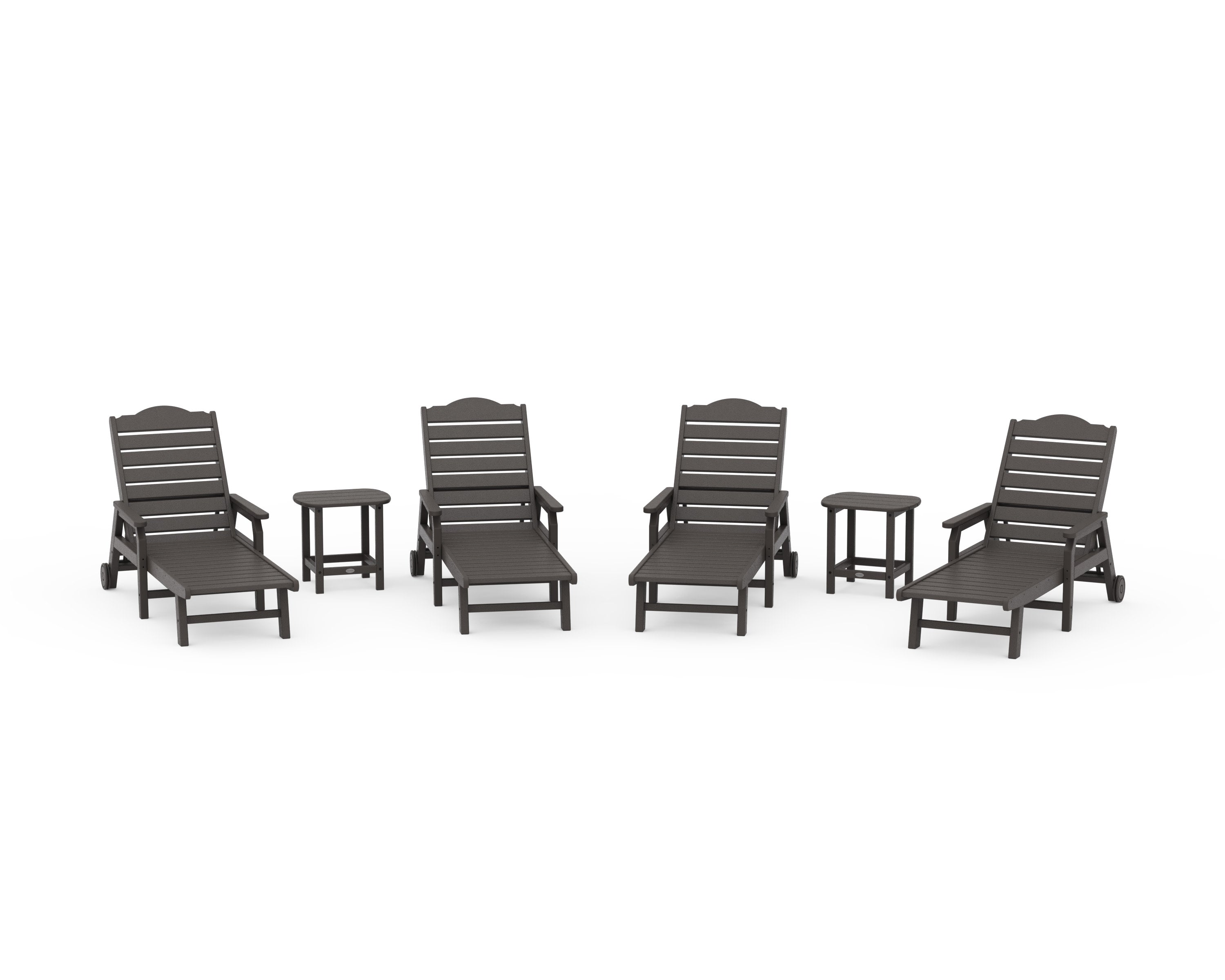 6-Piece Savannah Chaise Lounge Set in Vintage Coffee