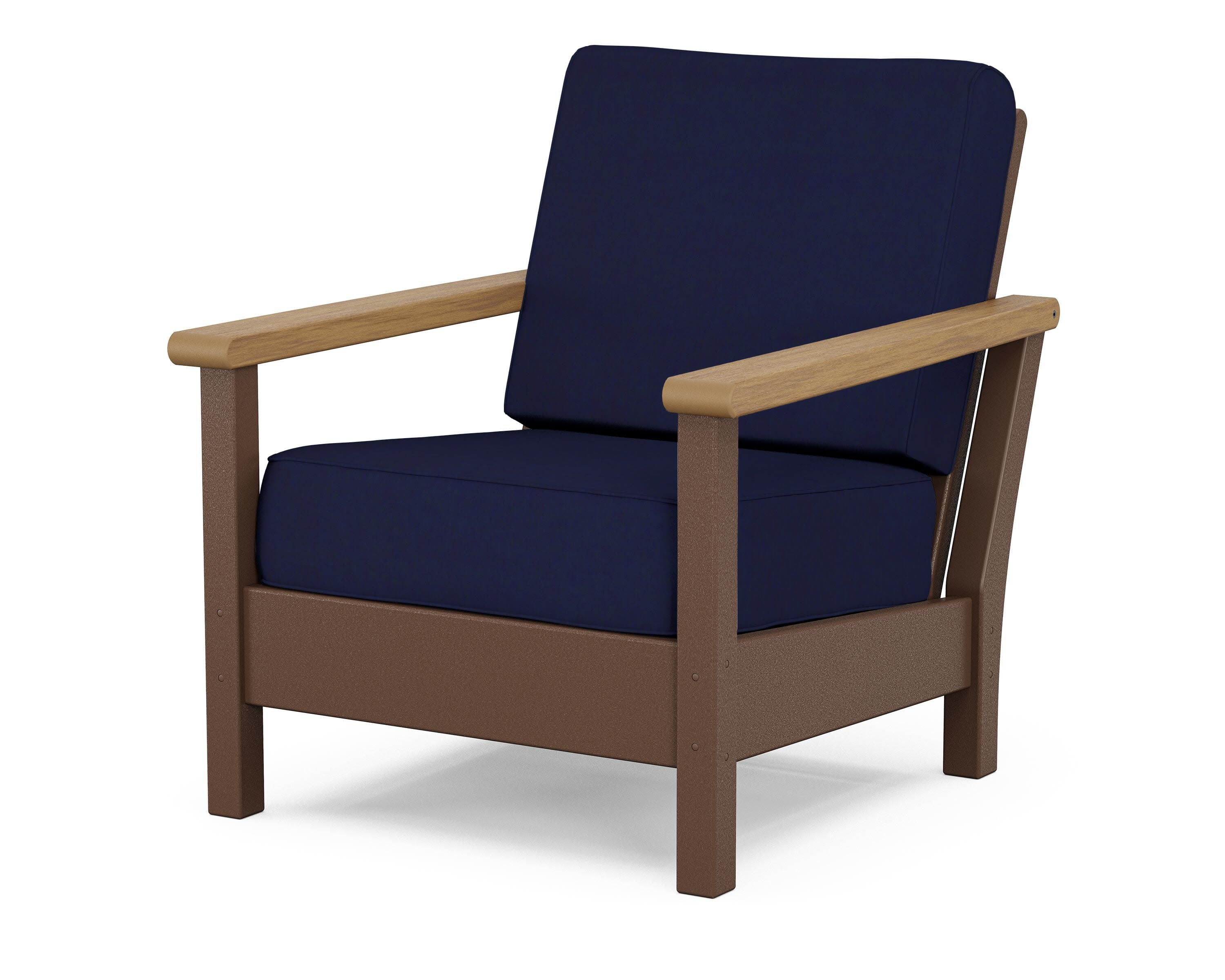 Harbour Deep Seating Chair in Mahogany / Natural / Navy