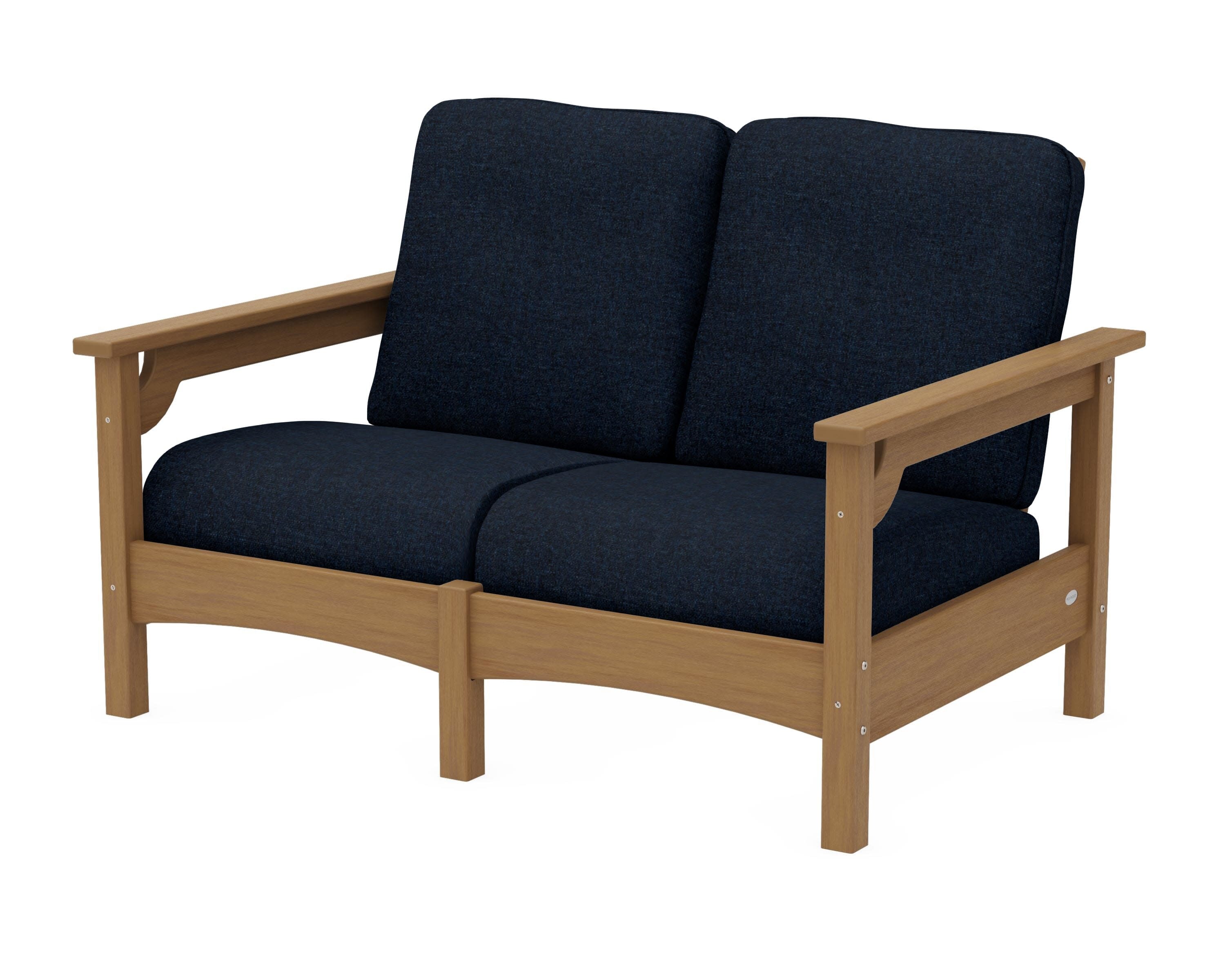 Club Loveseat in Natural / Marine Indigo