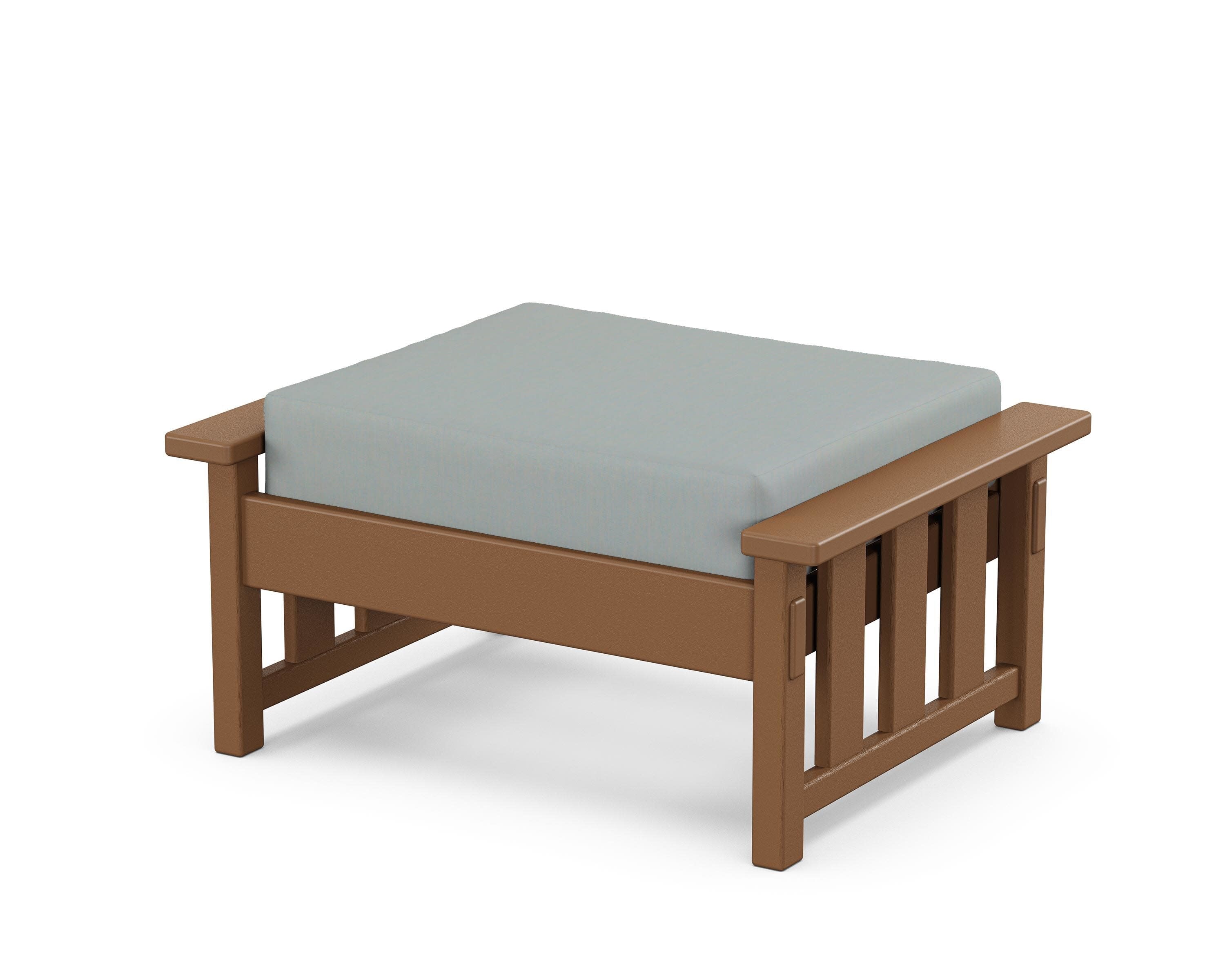 Acadia Deep Seating Ottoman in Teak / Spa