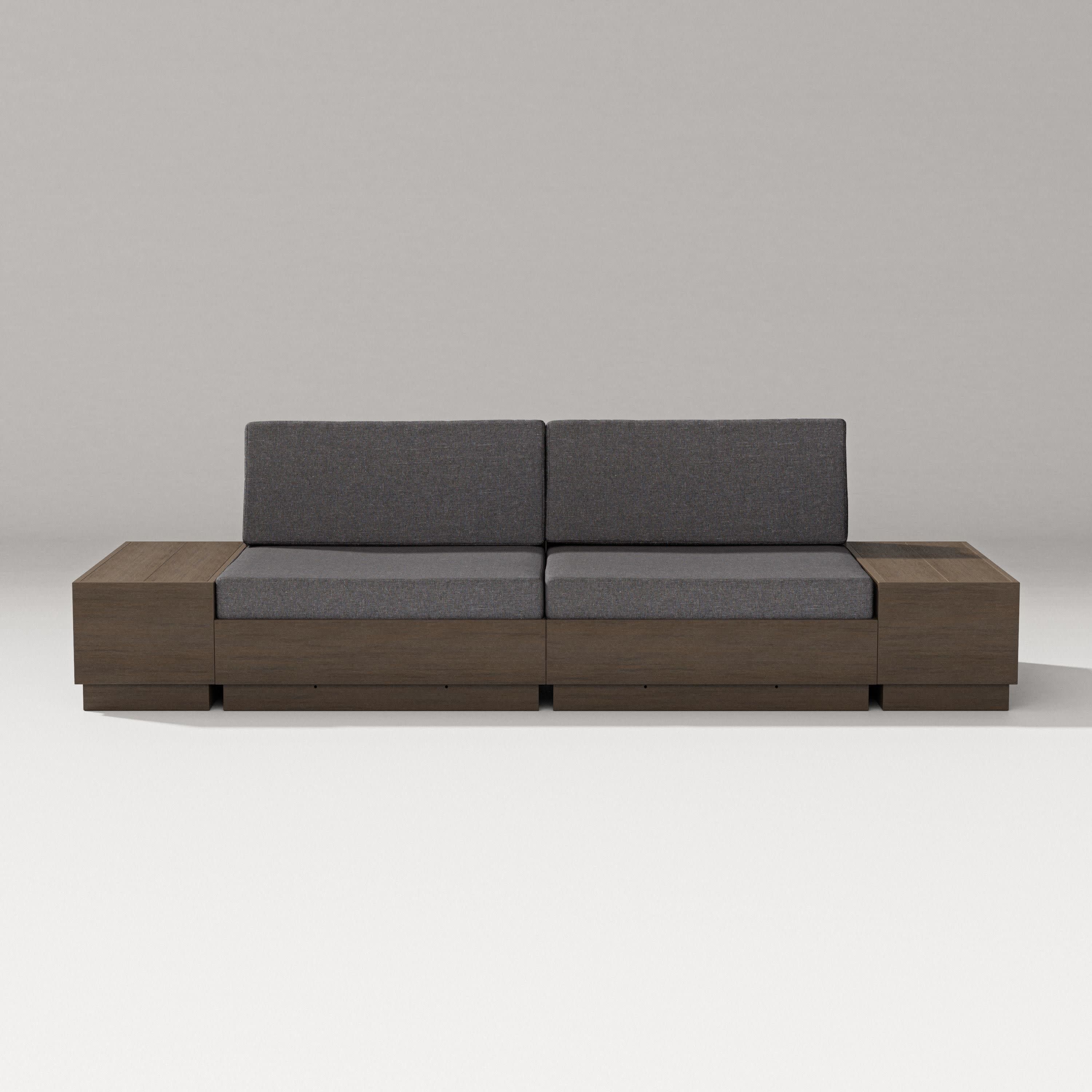 Elevate 4-Piece Loveseat Sectional in Kona / Ash Charcoal