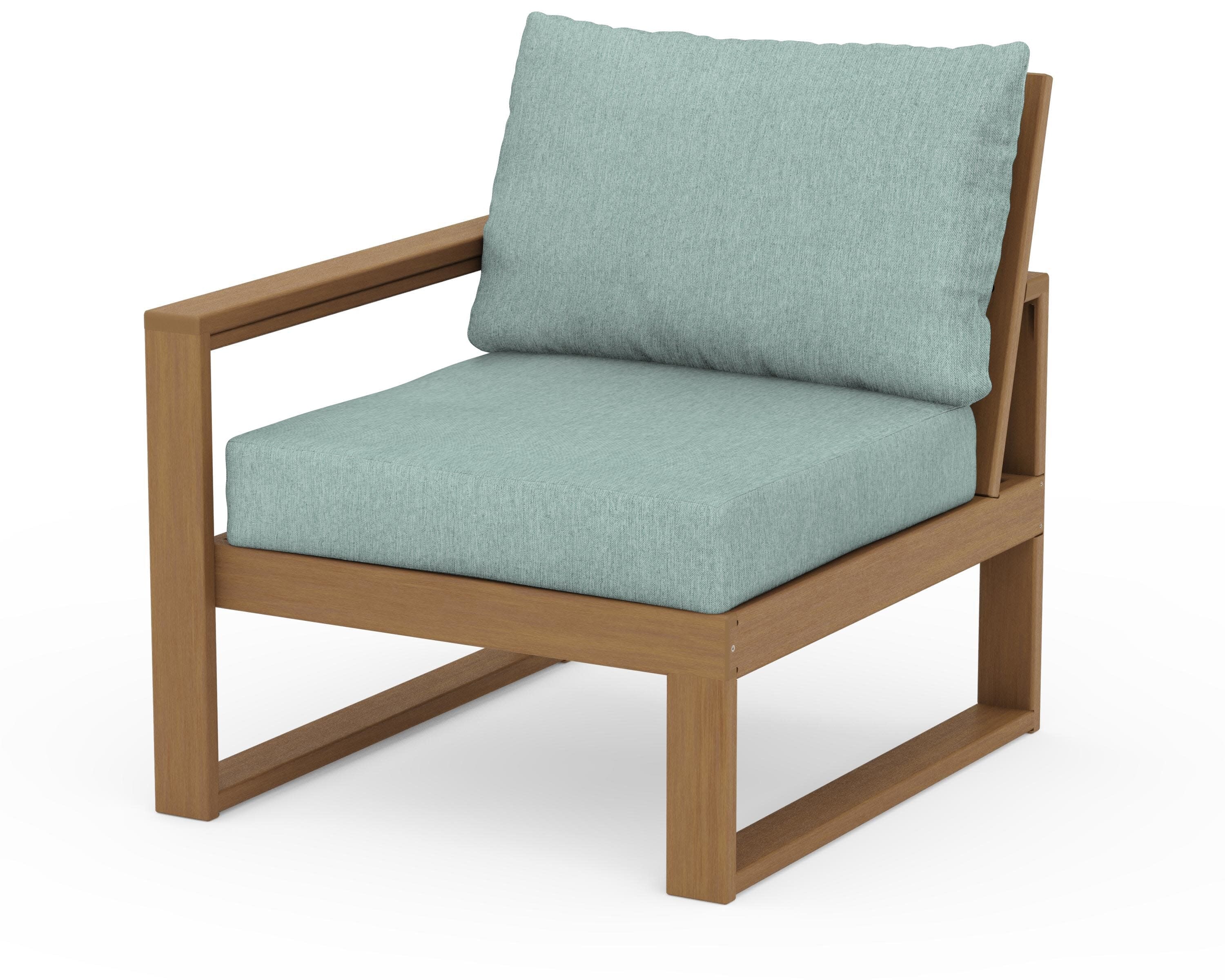 EDGE Modular Left Arm Chair in Natural / Glacier Spa