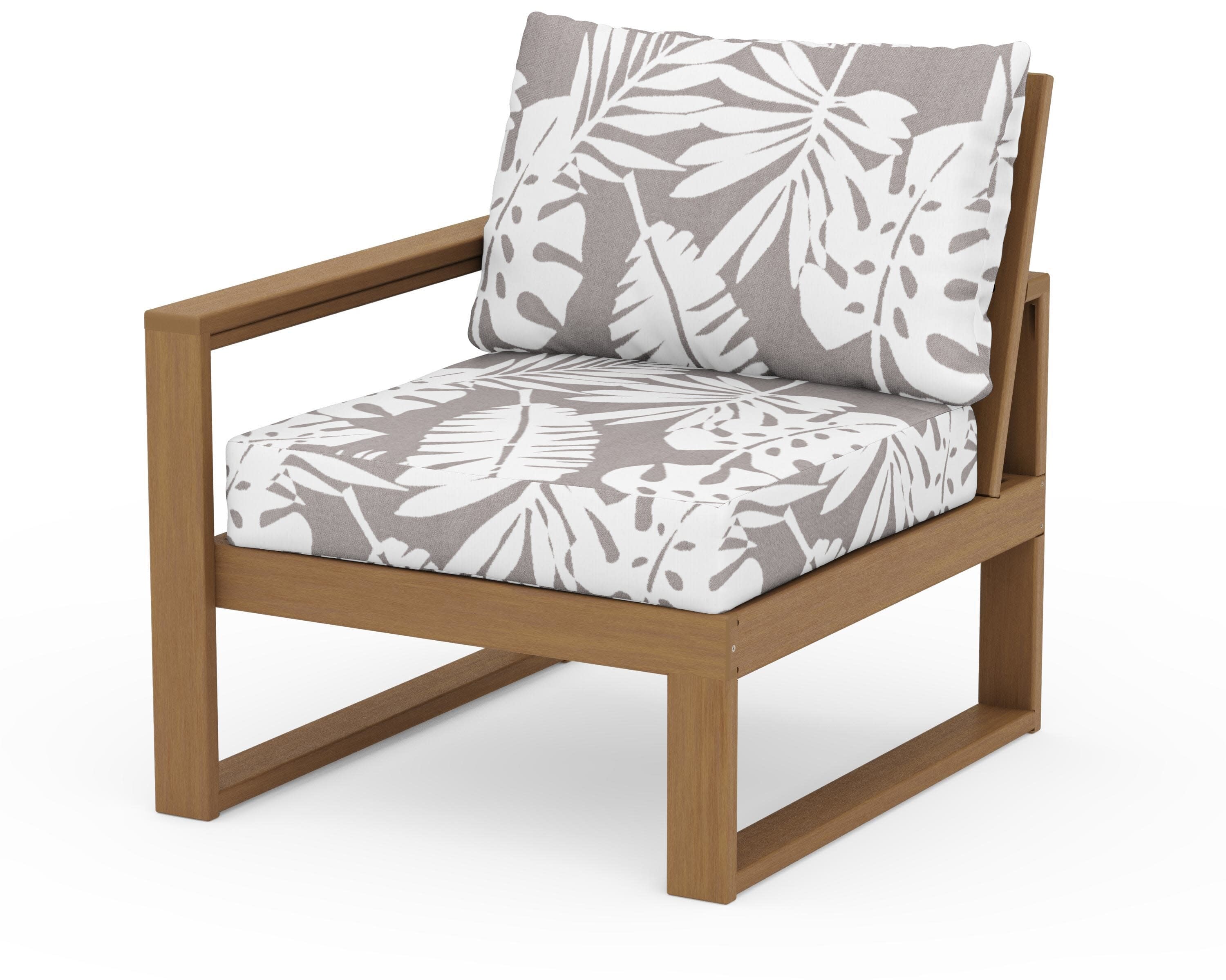 EDGE Modular Left Arm Chair in Natural / Leaf Grey Mist