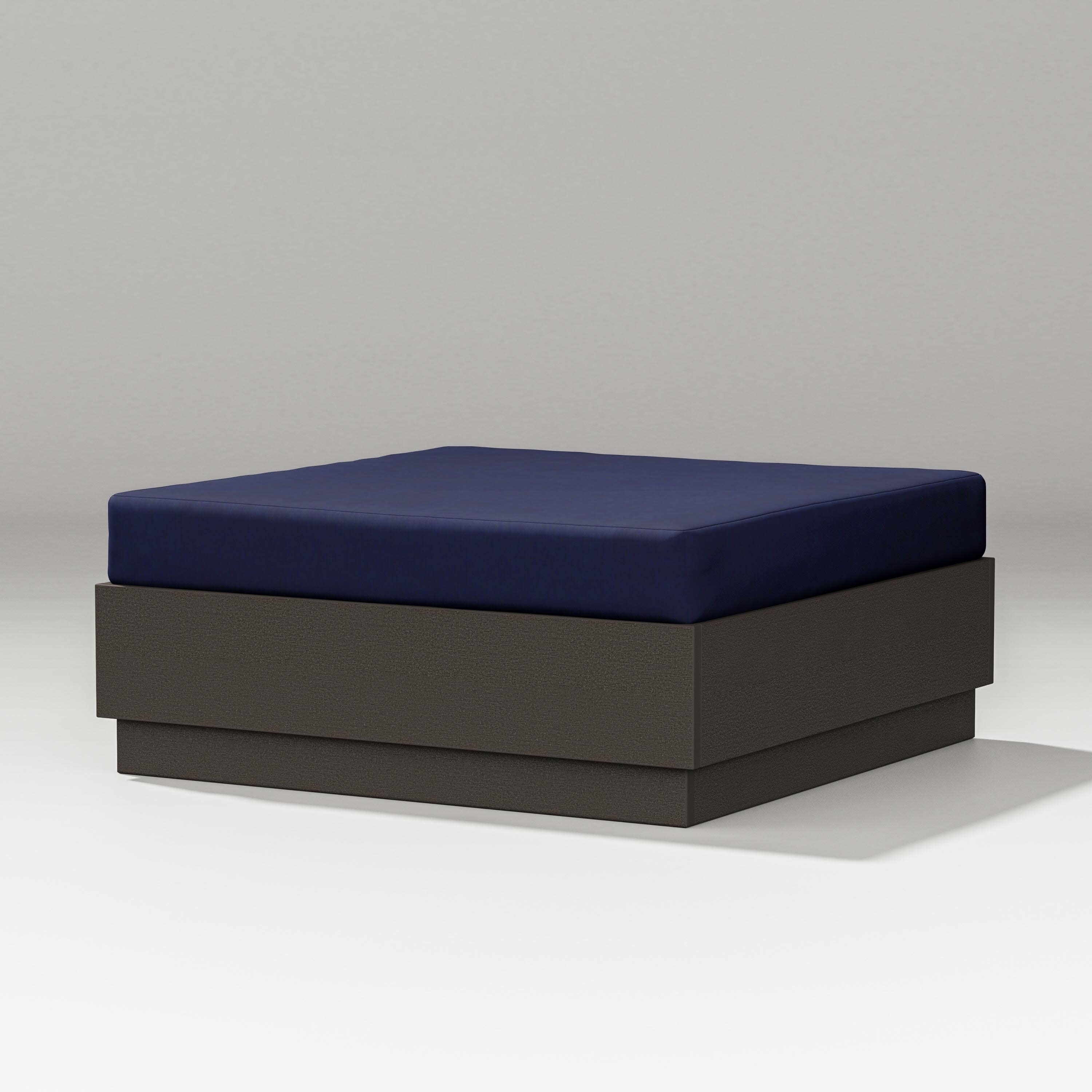 Elevate Lounge Ottoman in Vintage Coffee / Navy