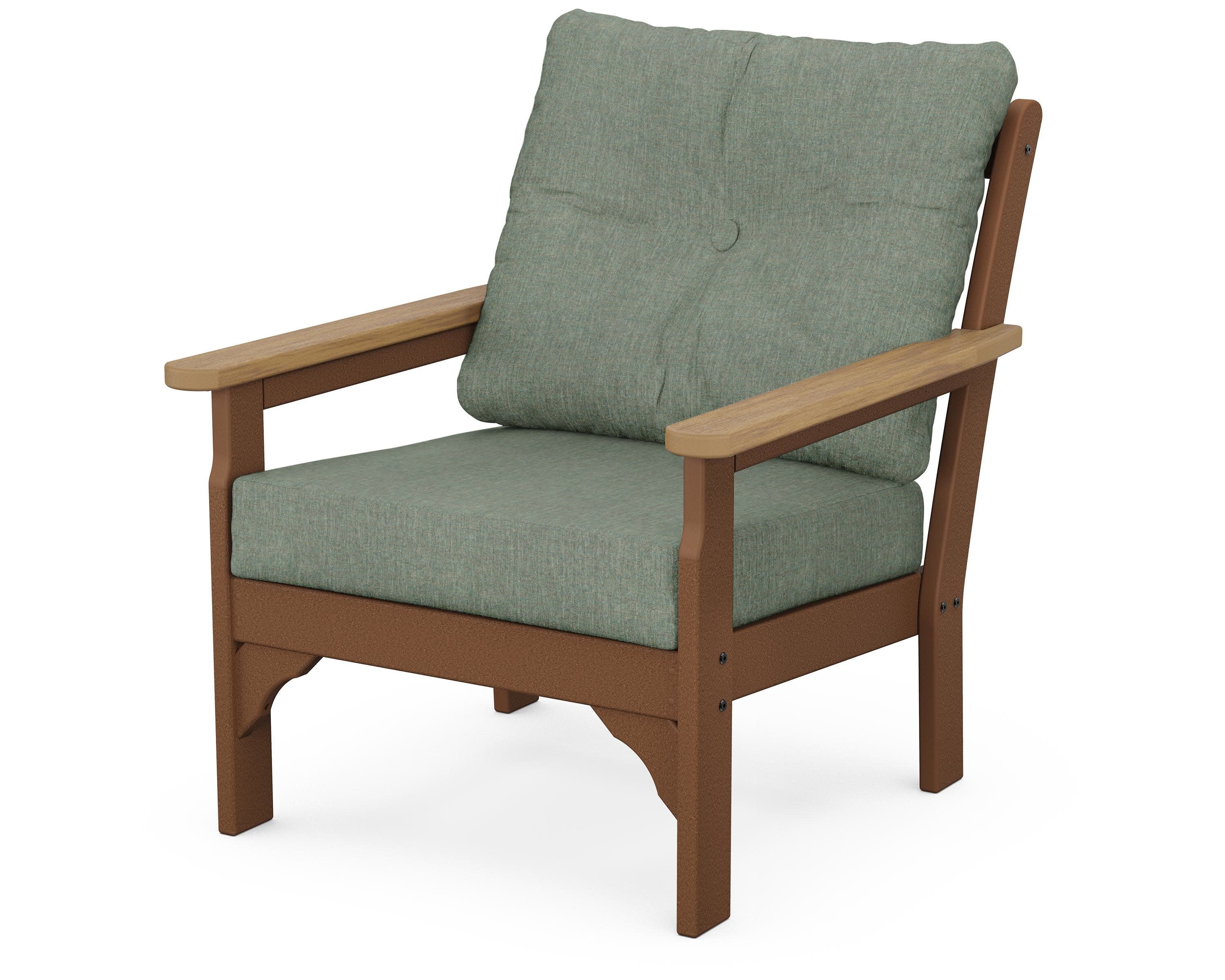 Vineyard Deep Seating Chair in Teak / Natural / Cast Sage