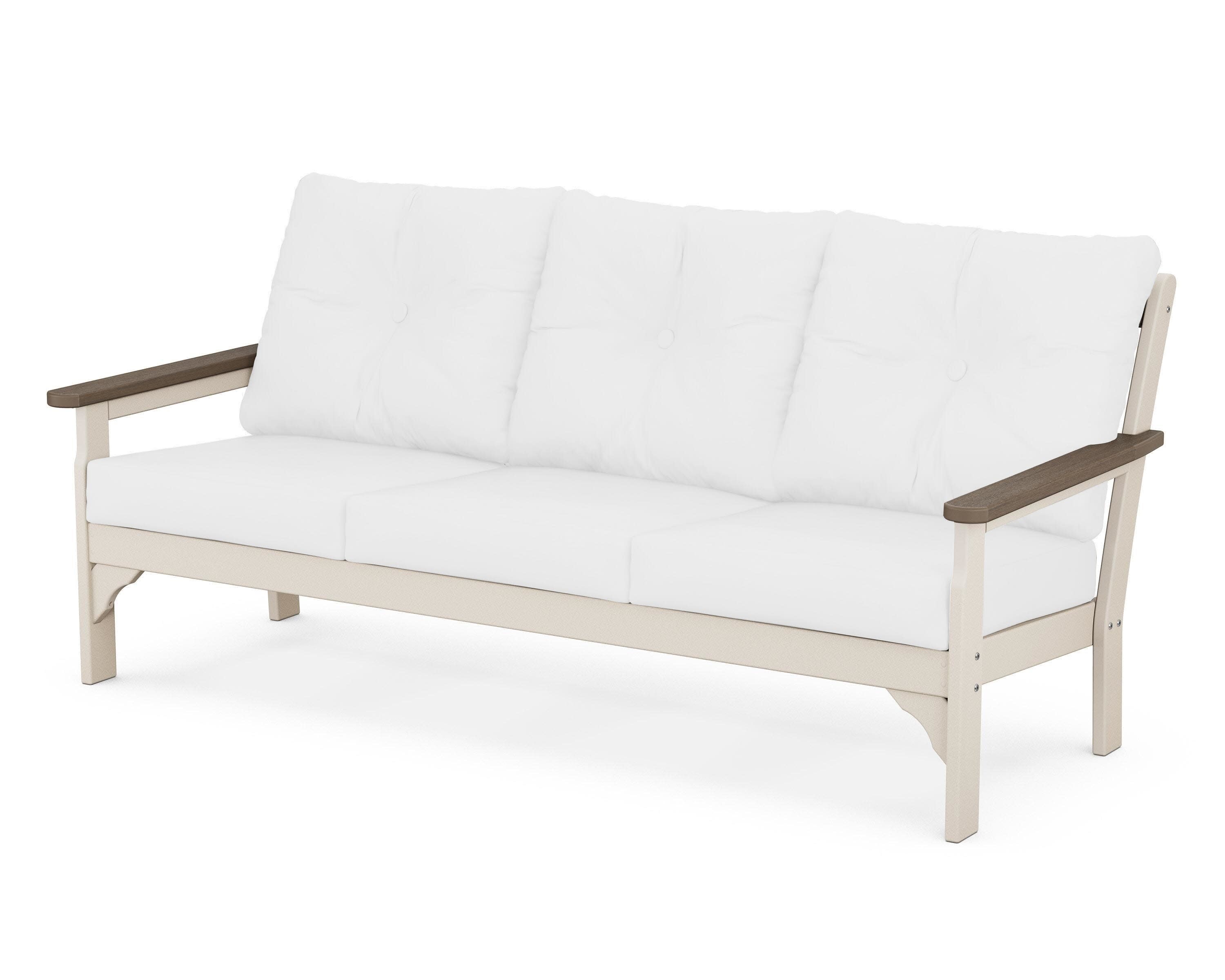 Vineyard Deep Seating Sofa in Sand / Kona / Natural