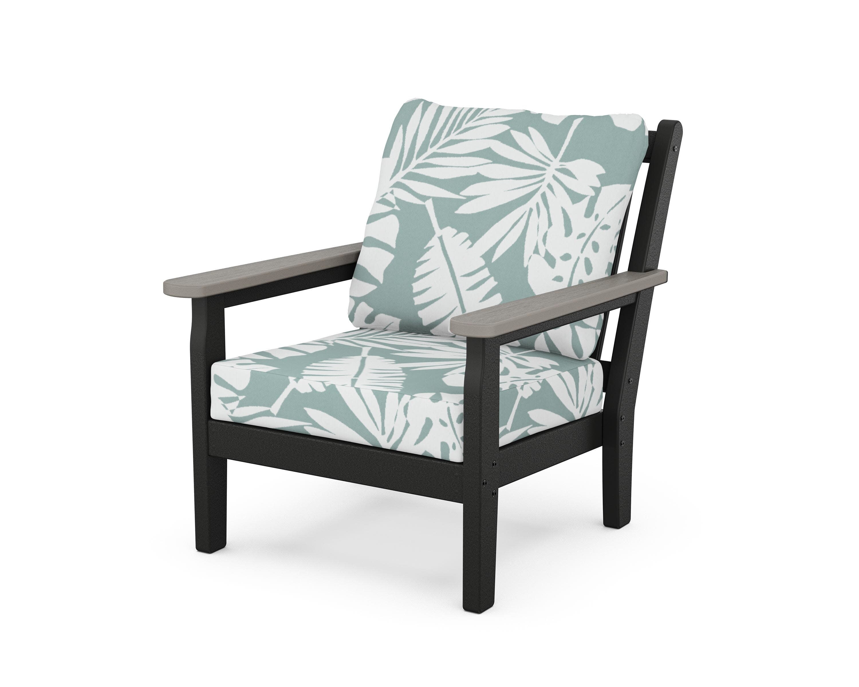 Chippendale Deep Seating Chair in Black / Driftwood / Leaf Glacier Spa