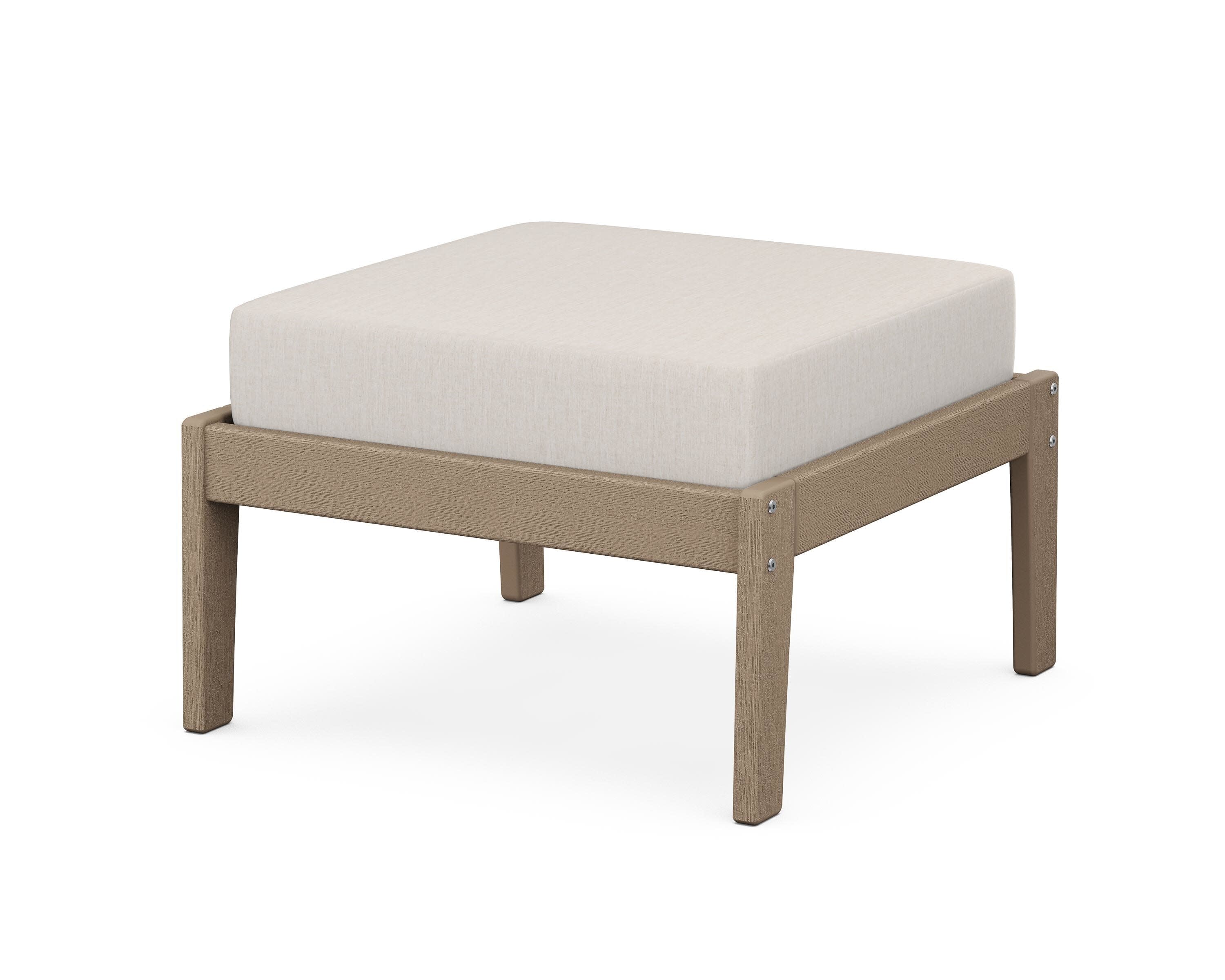 Deep Seating Ottoman in Vintage Sahara / Cast Ash