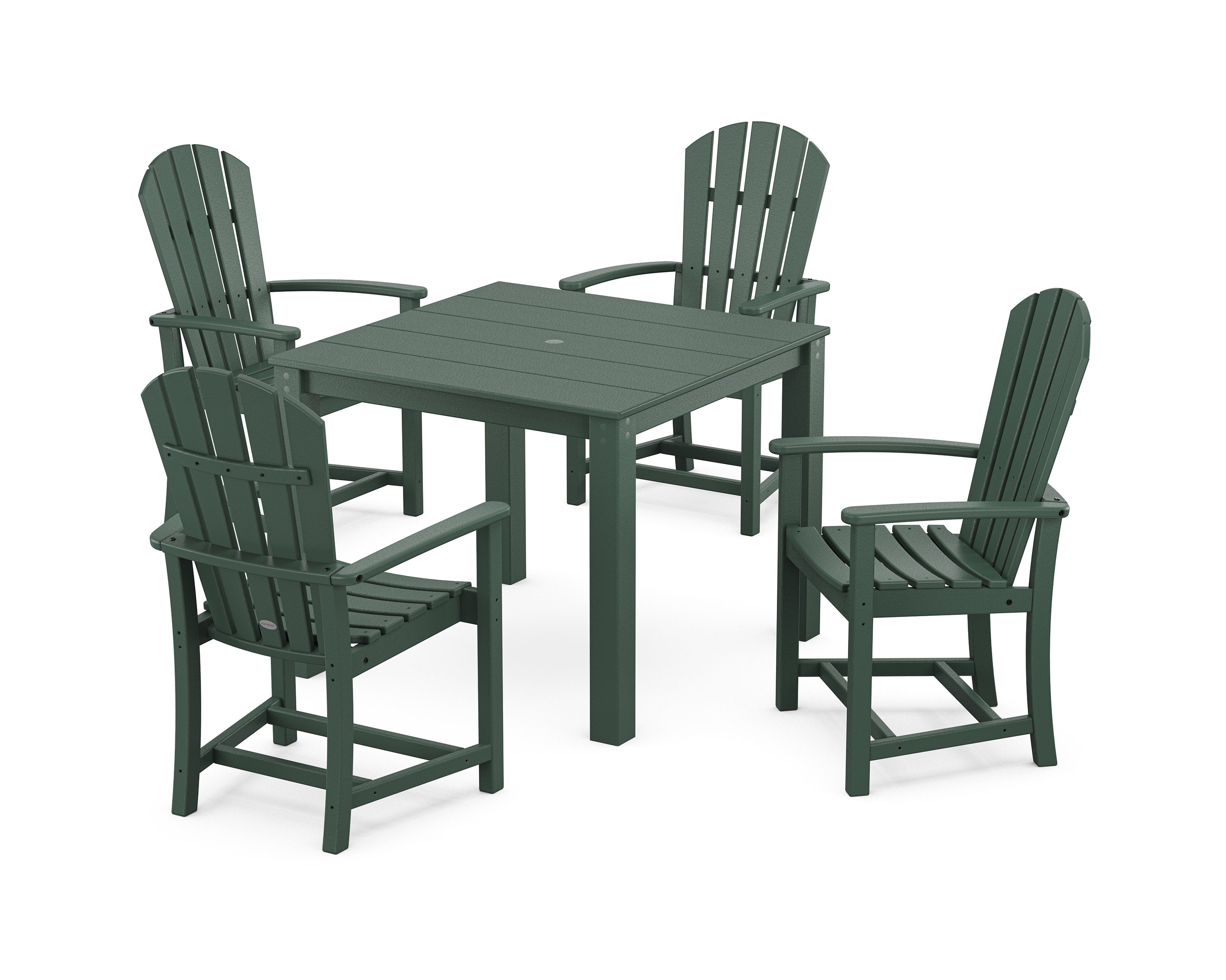 Palm Coast 5-Piece Parsons Dining Set in Green