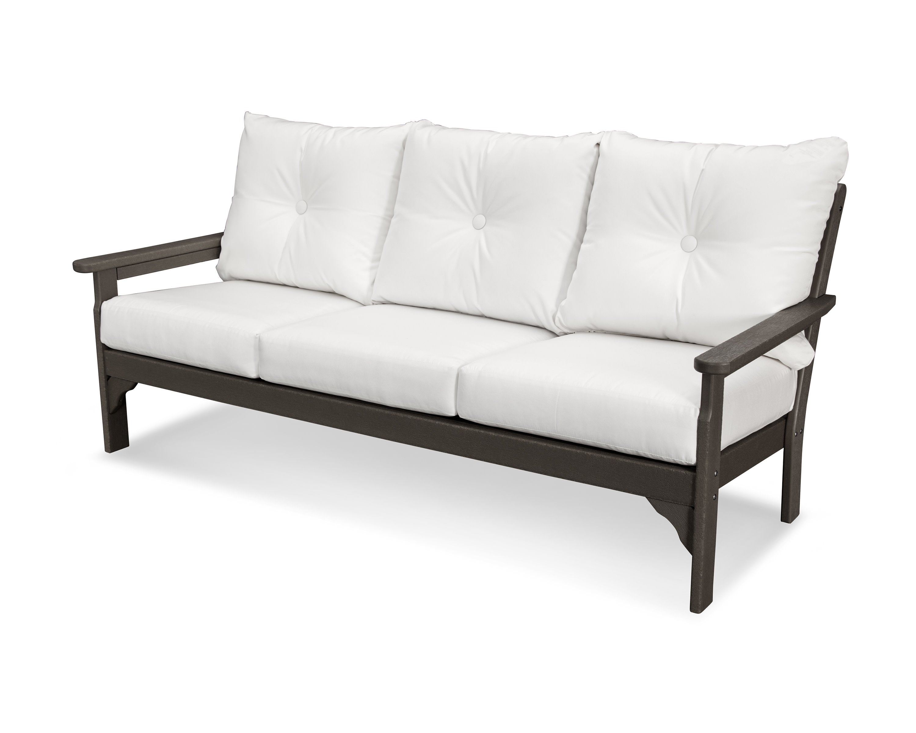 Vineyard Deep Seating Sofa in Vintage Coffee / Natural