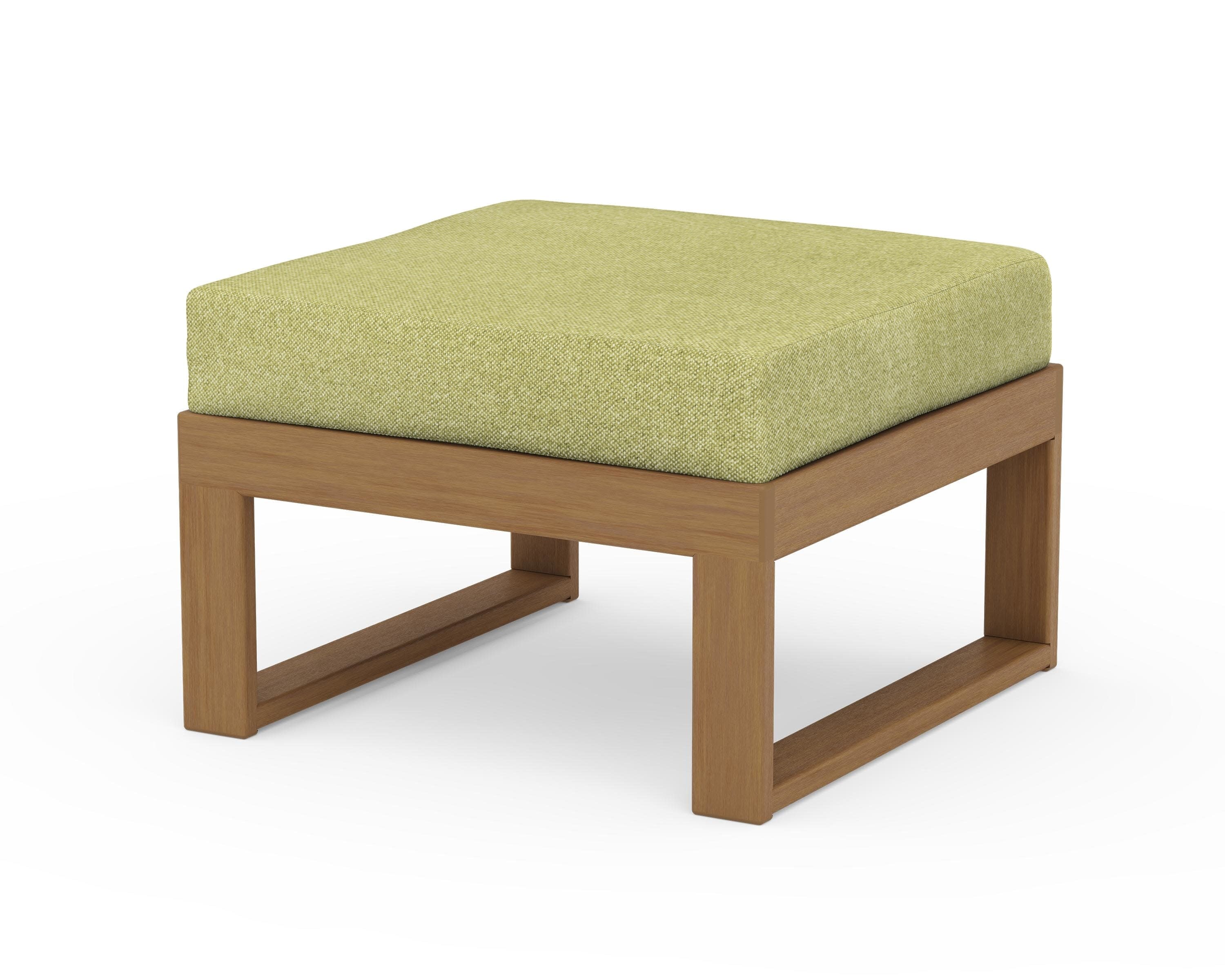 Modular Ottoman - Modern in Natural / Chartreuse Boucle