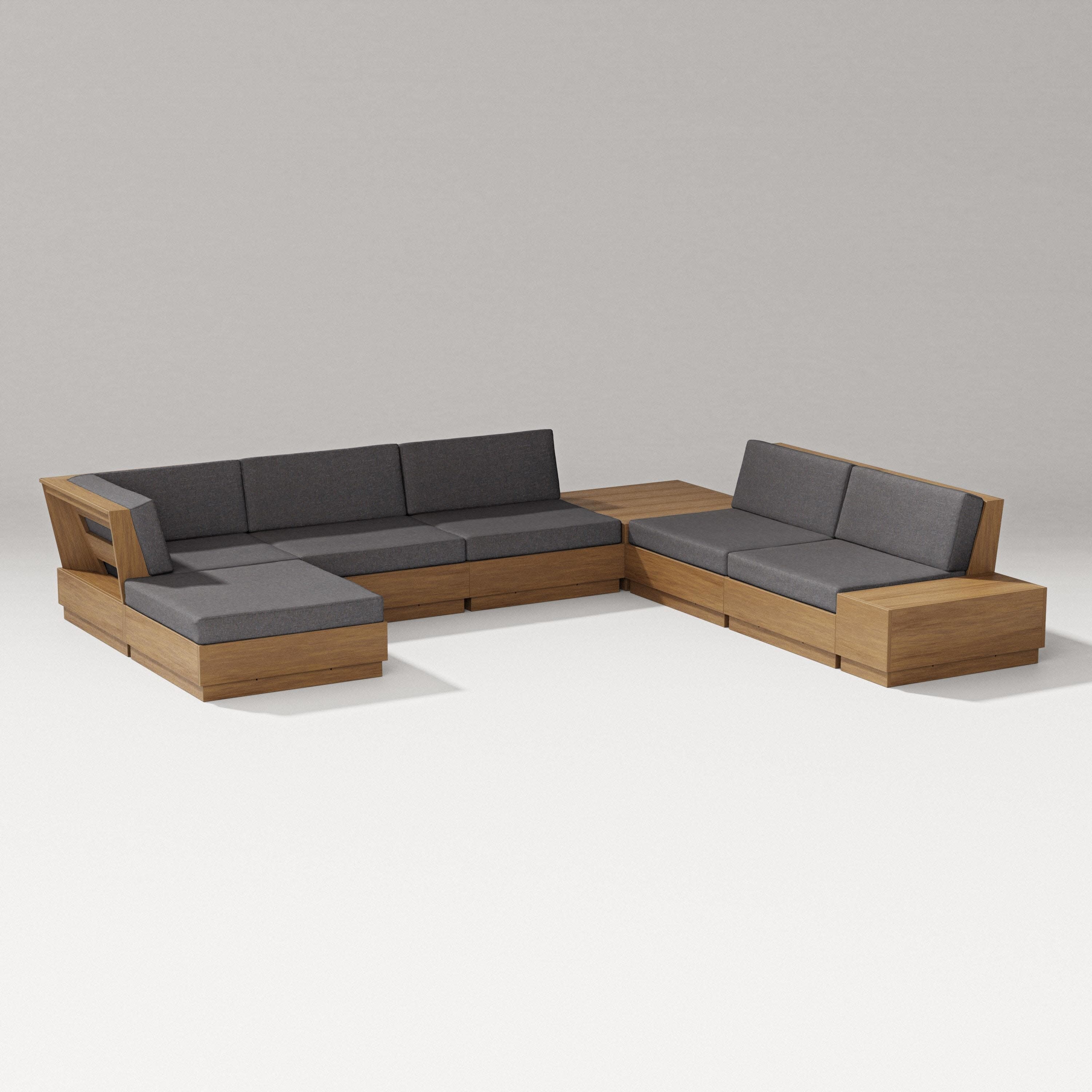 Elevate 8-Piece Corner Sectional in Natural / Ash Charcoal