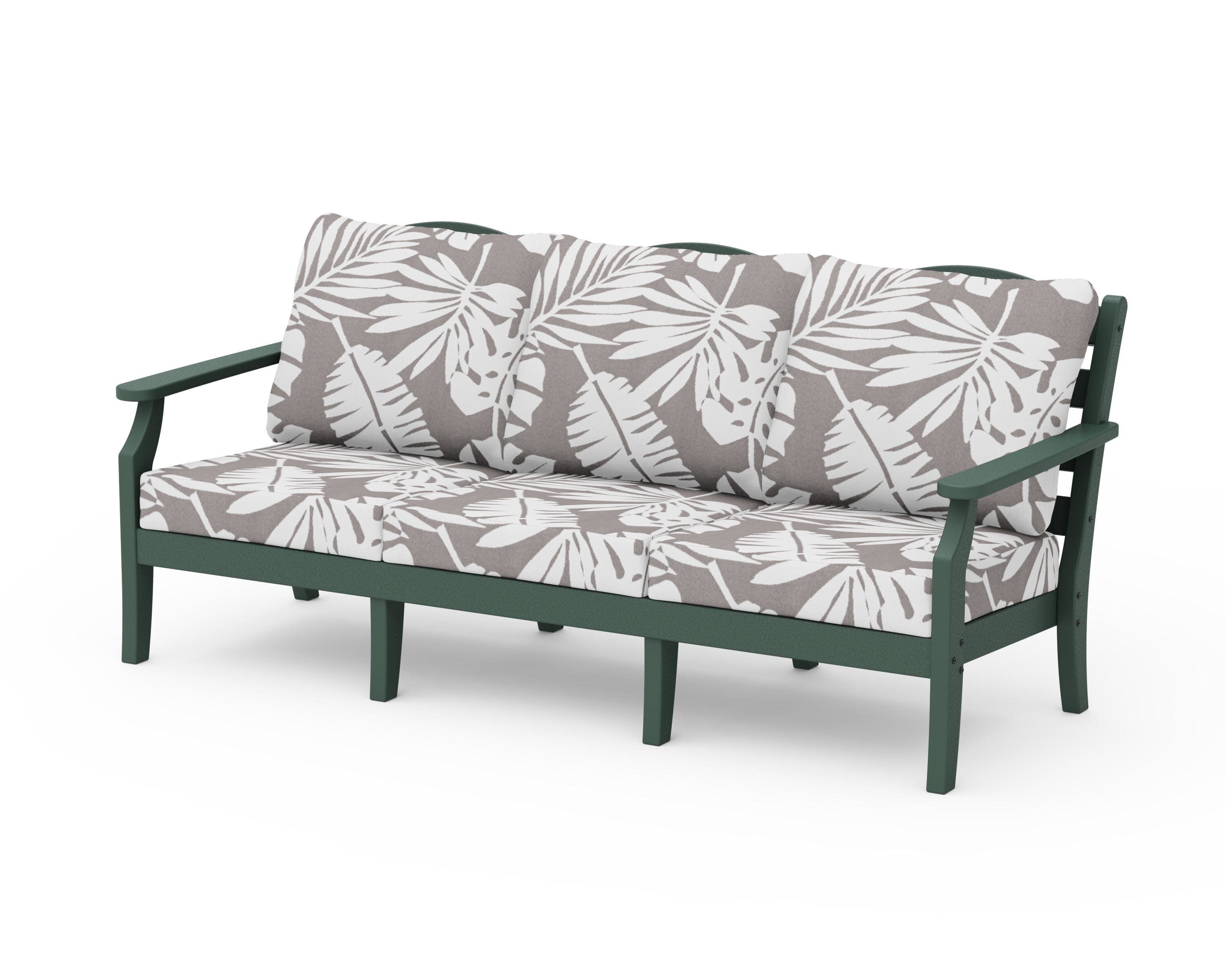 Savannah Deep Seating Sofa in Green / Leaf Grey Mist