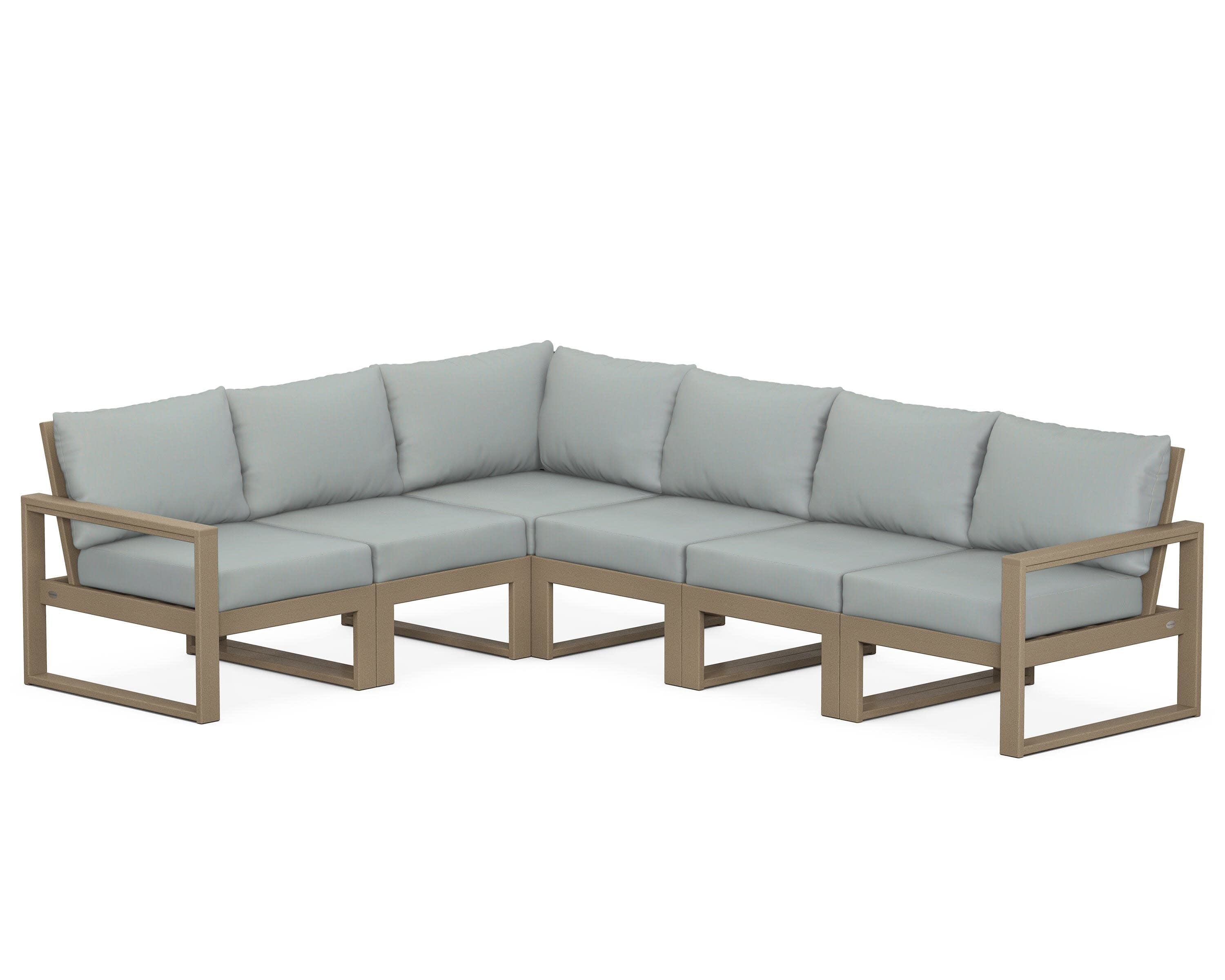 EDGE 6-Piece Modular Deep Seating Set in Vintage Sahara / Spa