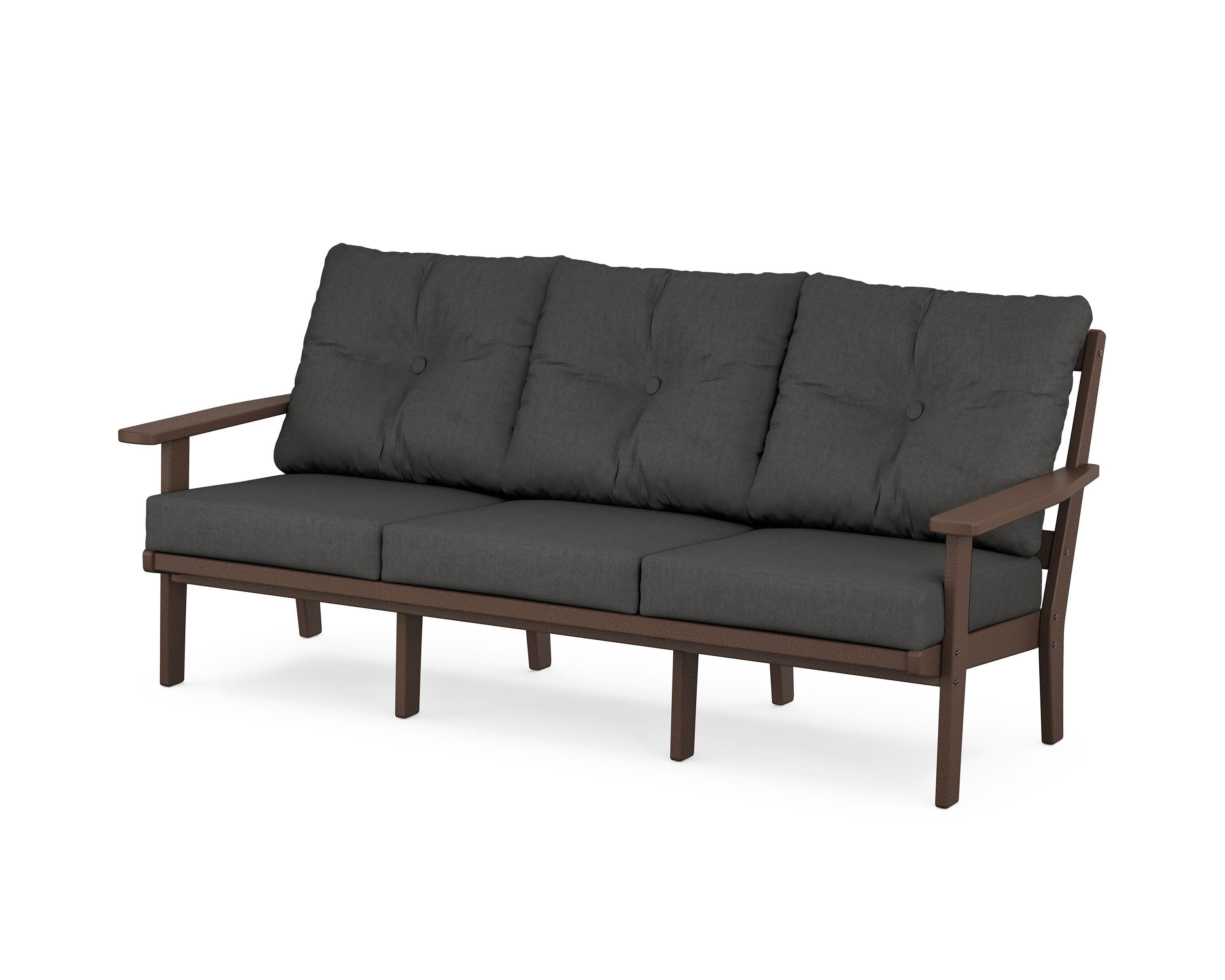 Oxford Deep Seating Sofa in Mahogany / Spectrum Carbon
