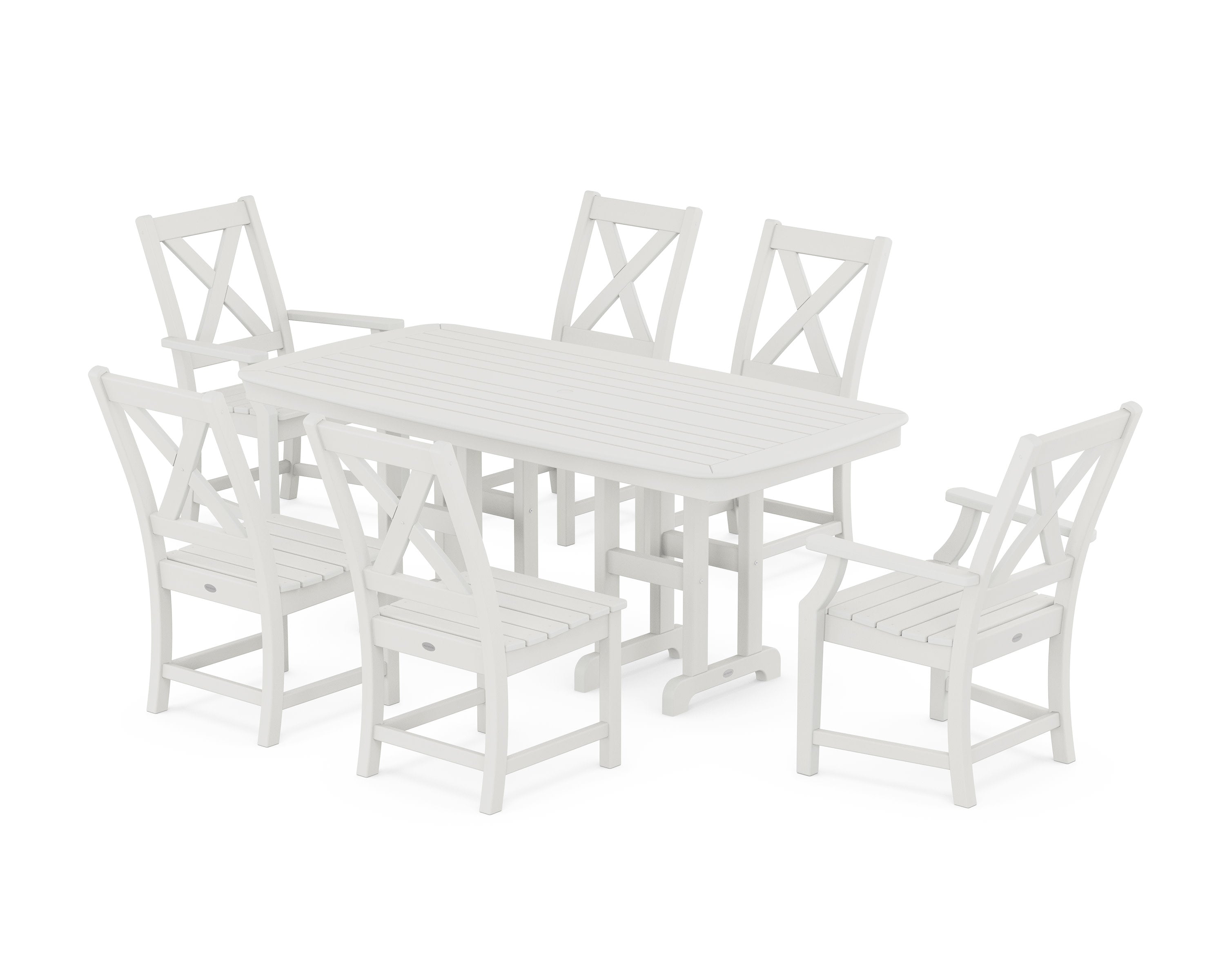 Braxton 7-Piece Dining Set in Vintage White