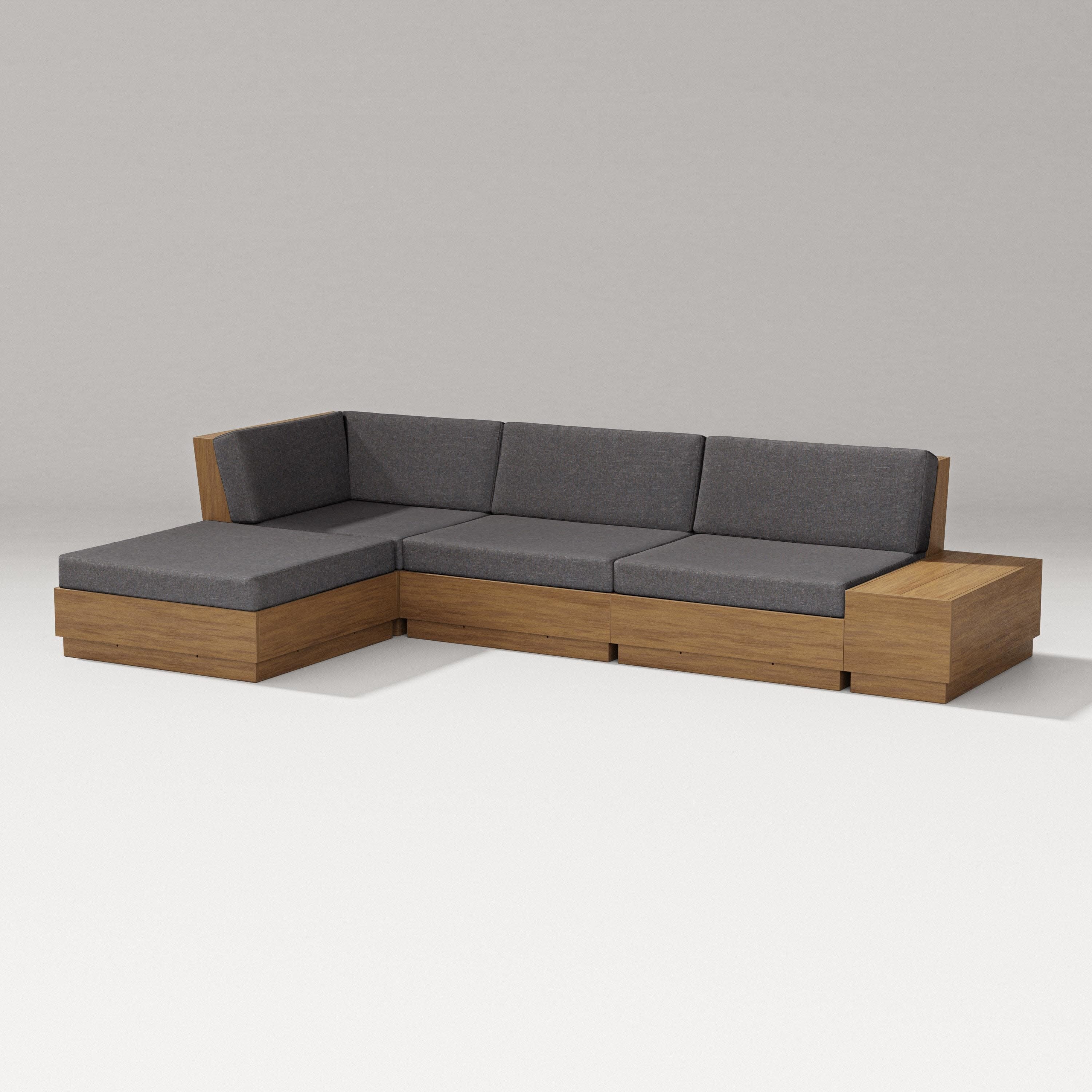Elevate Chaise Sectional in Natural / Ash Charcoal