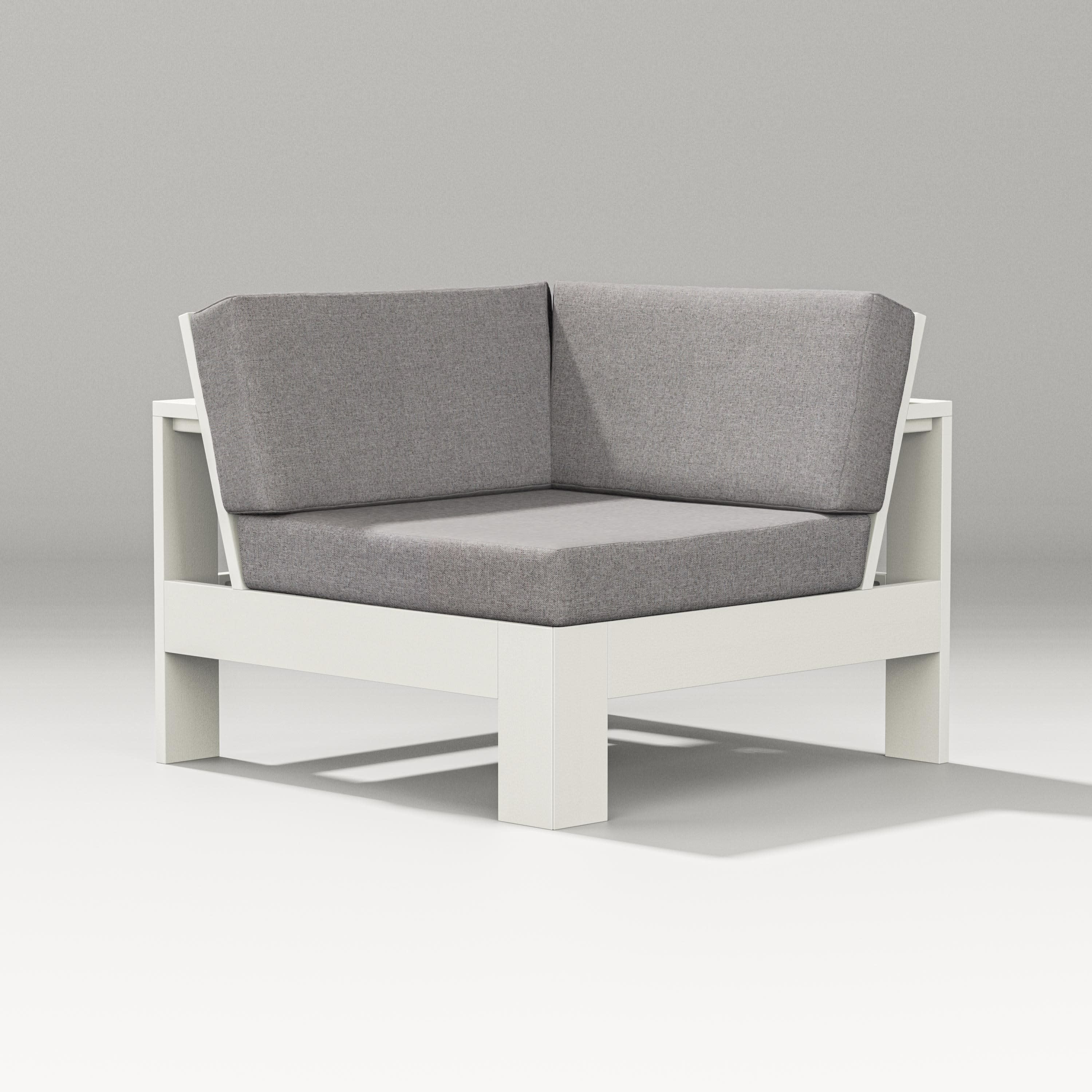 Latitude Modular Corner Chair in Vintage White / Grey Mist