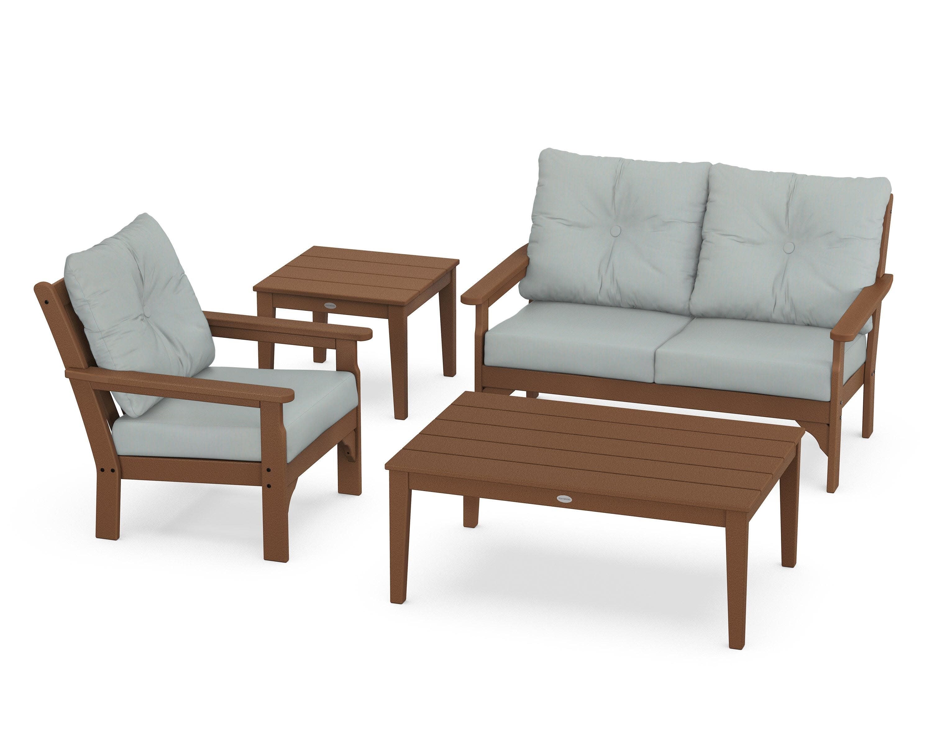 Vineyard 4-Piece Deep Seating Set in Teak / Spa
