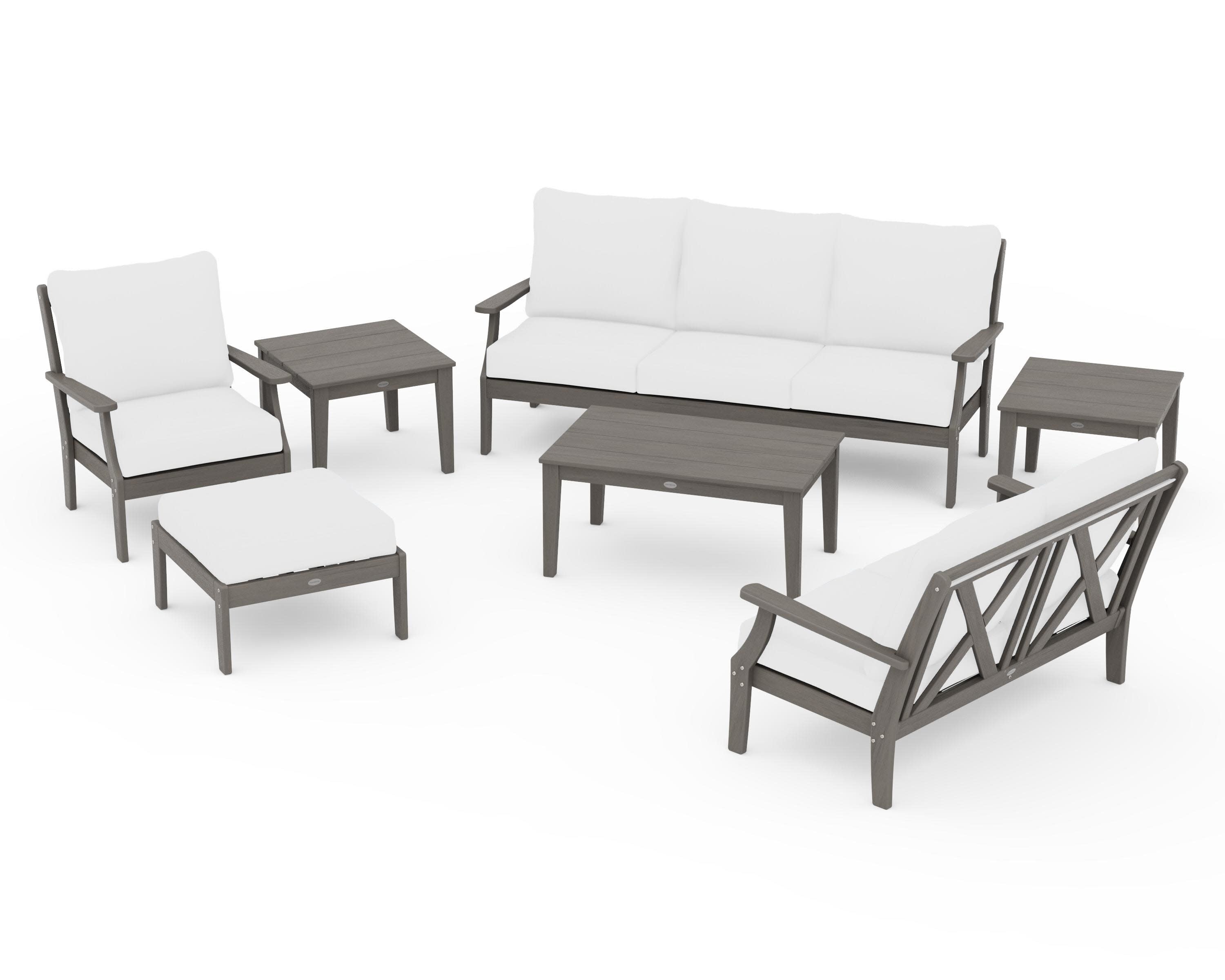 Braxton 7-Piece Deep Seating Set in Driftwood / Natural