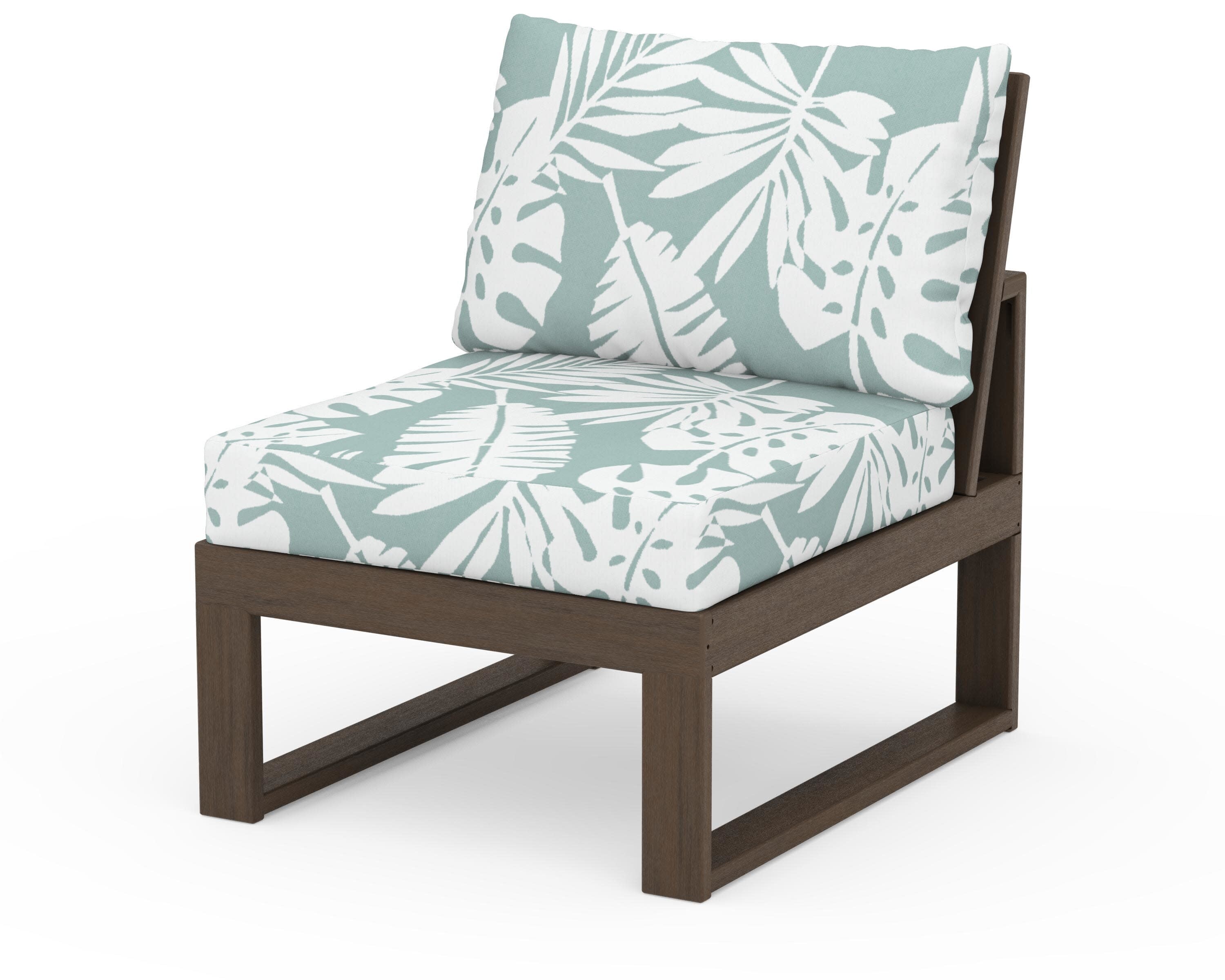 Modular Armless Chair in Kona / Leaf Glacier Spa