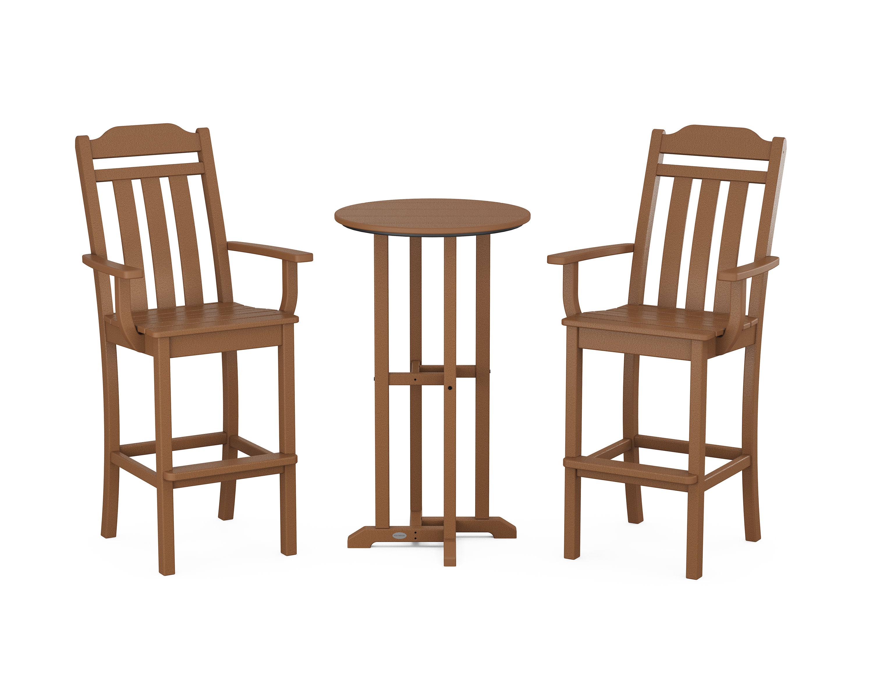 Cottage 3-Piece Farmhouse Bar Set in Teak