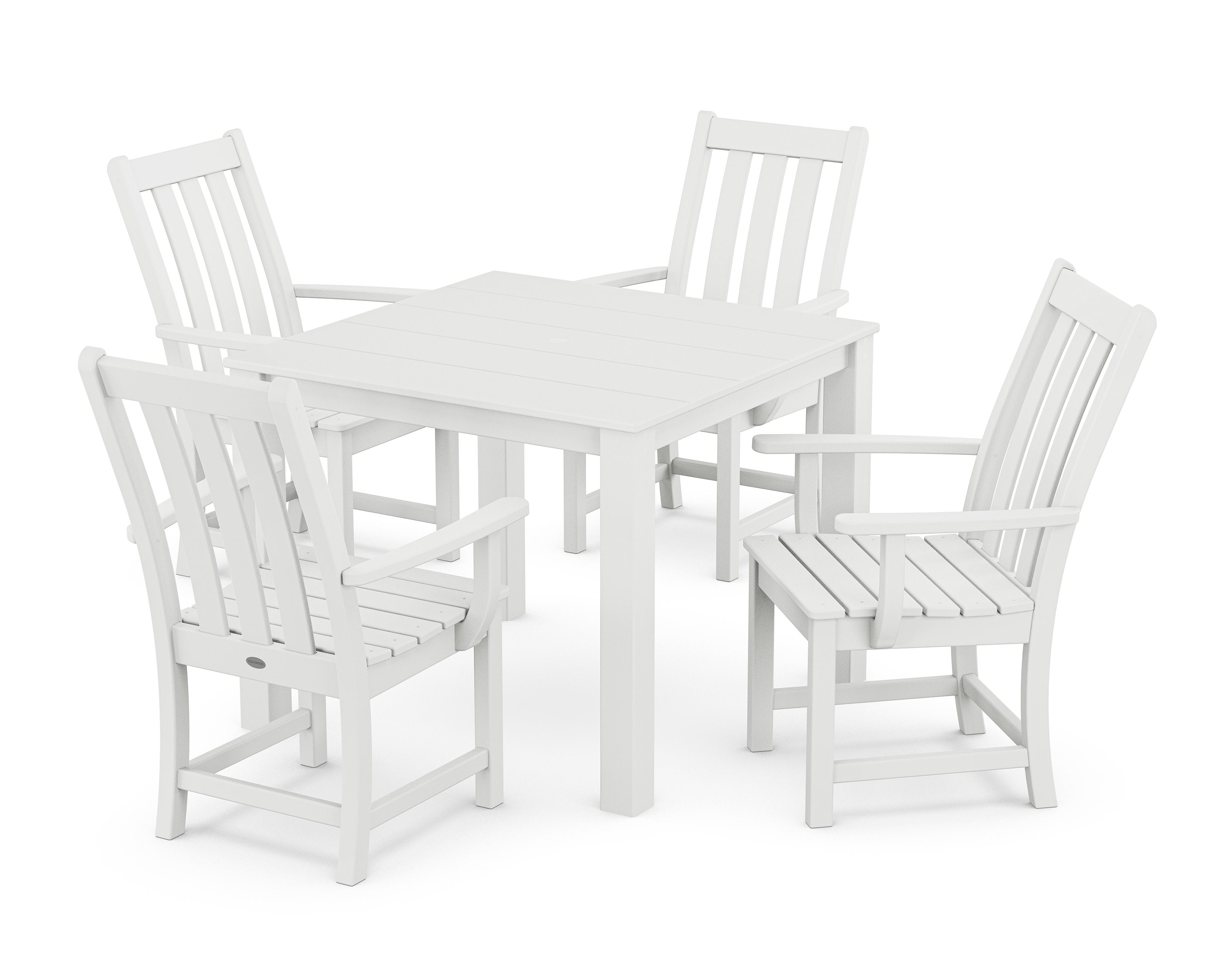 Vineyard 5-Piece Parsons Dining Set in White