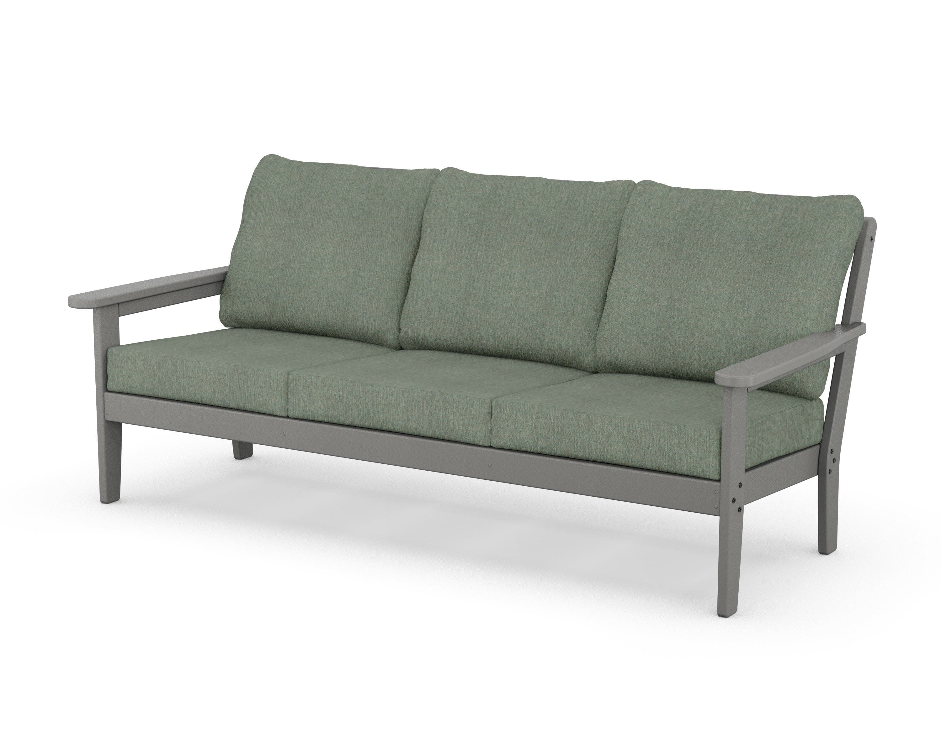 Cottage Deep Seating Sofa in Slate Grey / Cast Sage