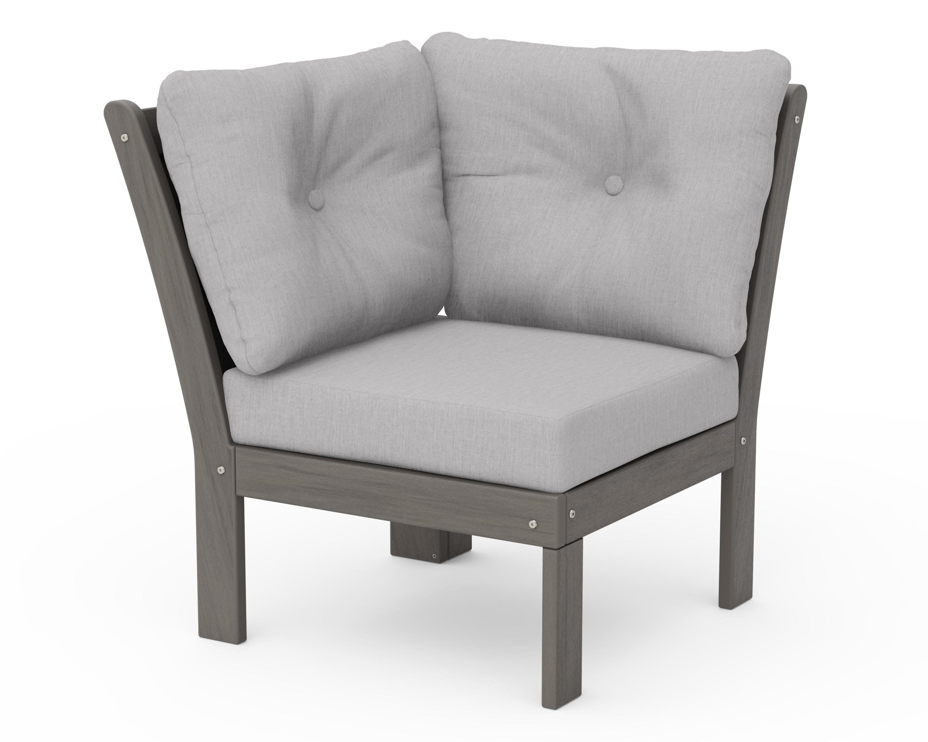 Vineyard Modular Corner Chair in Driftwood / Granite