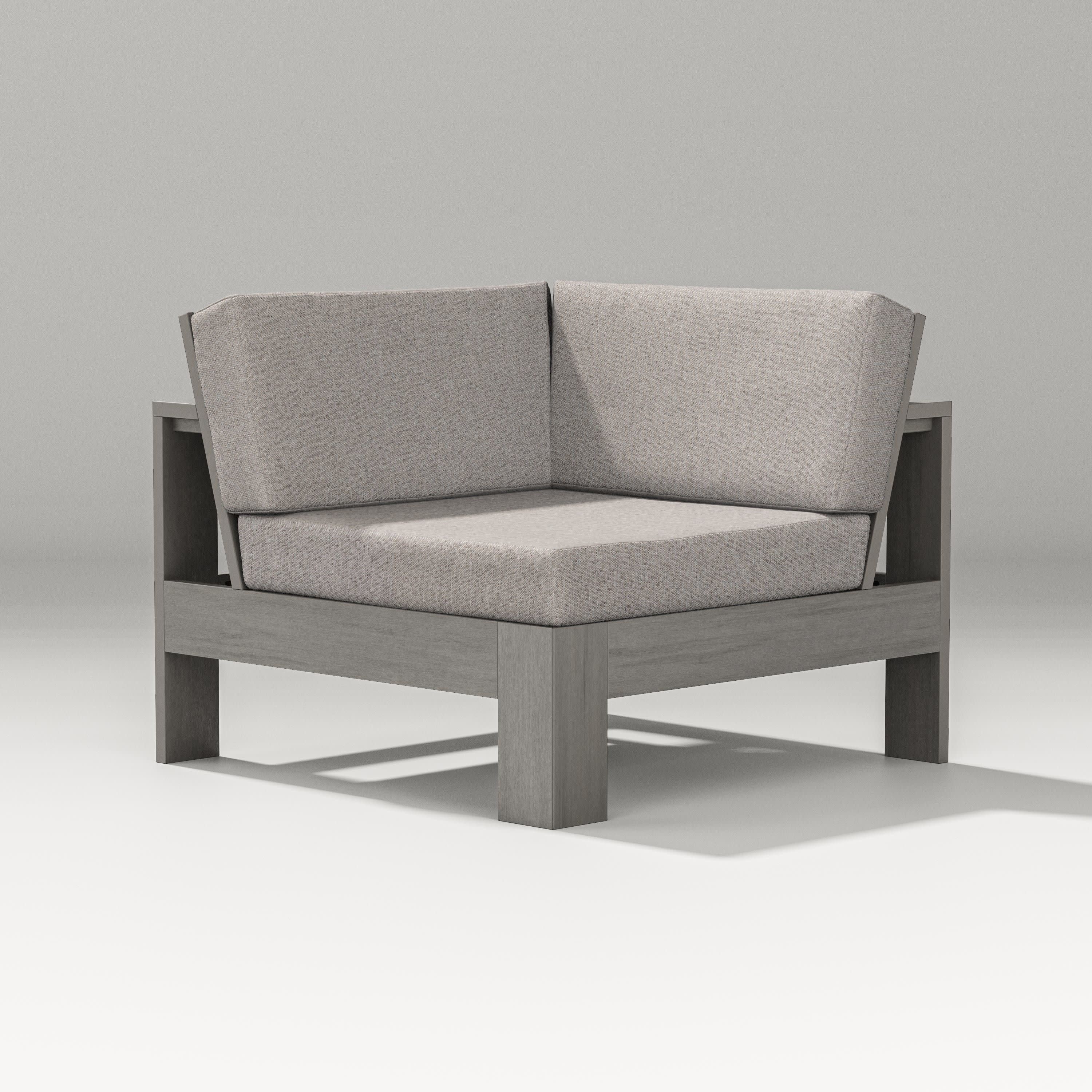 Latitude Modular Corner Chair in Driftwood / Weathered Tweed