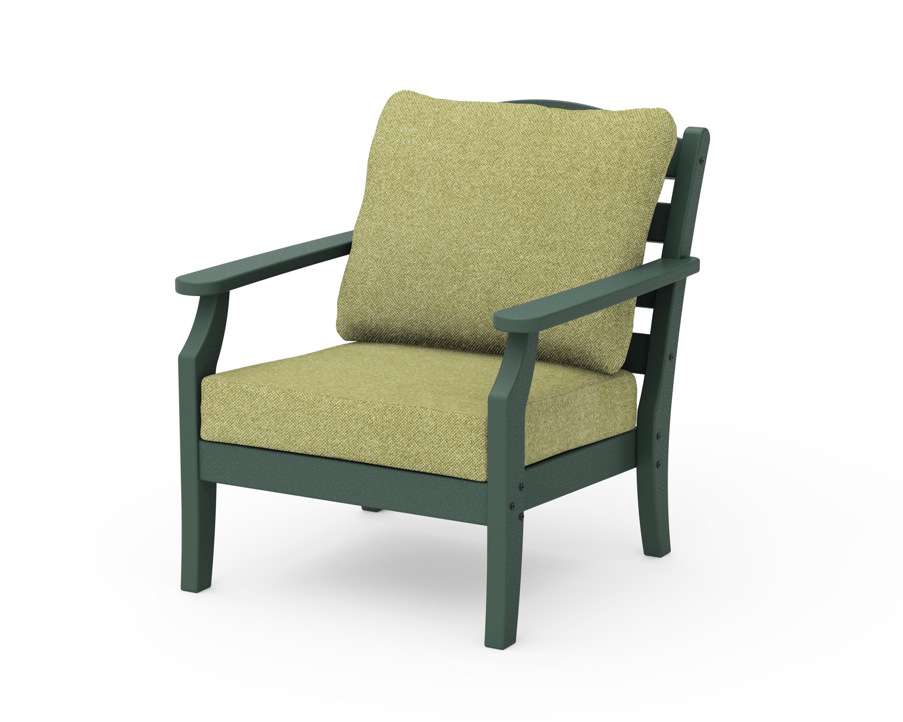 Savannah Deep Seating Chair in Green / Chartreuse Boucle