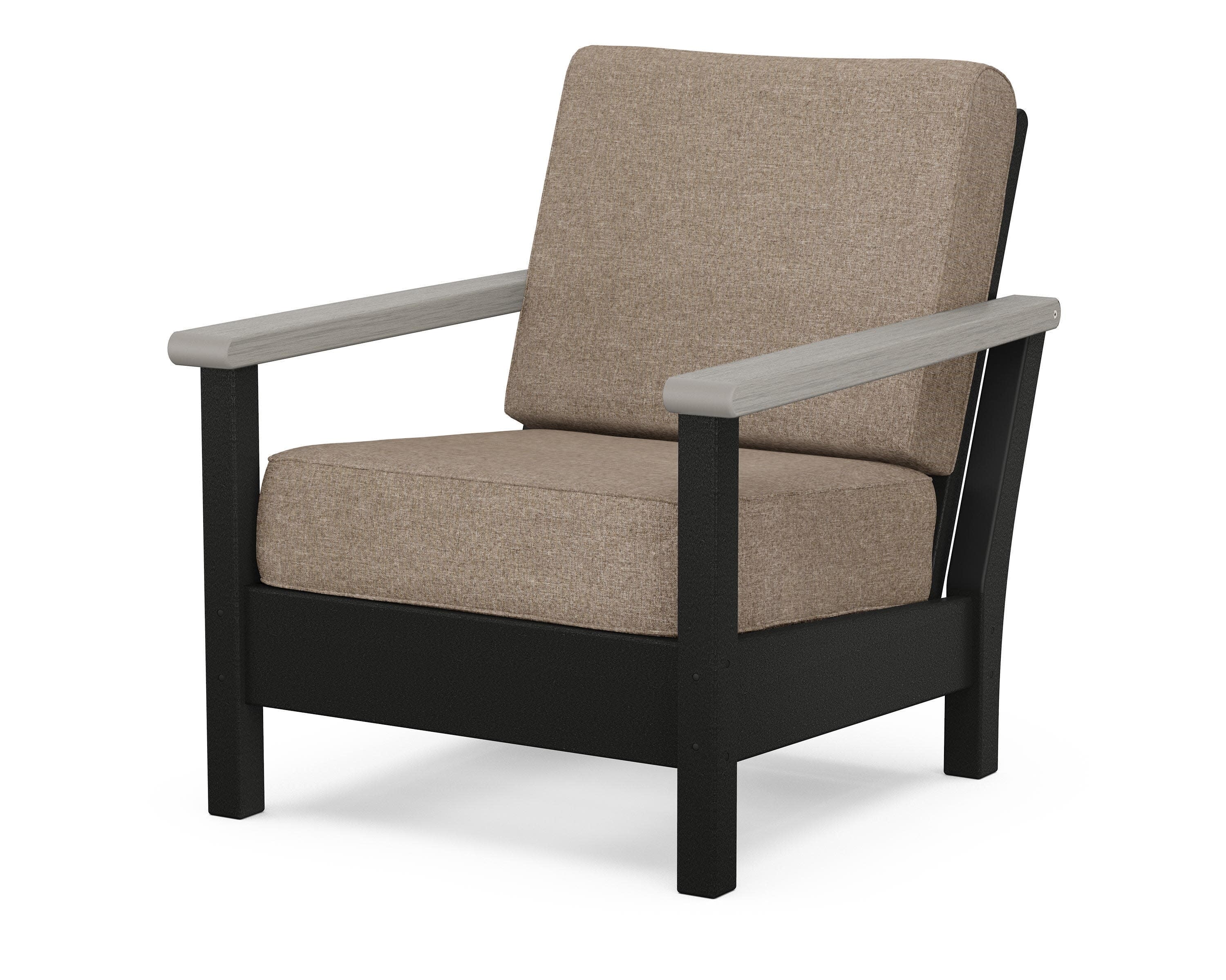 Harbour Deep Seating Chair in Black / Driftwood / Spiced Burlap