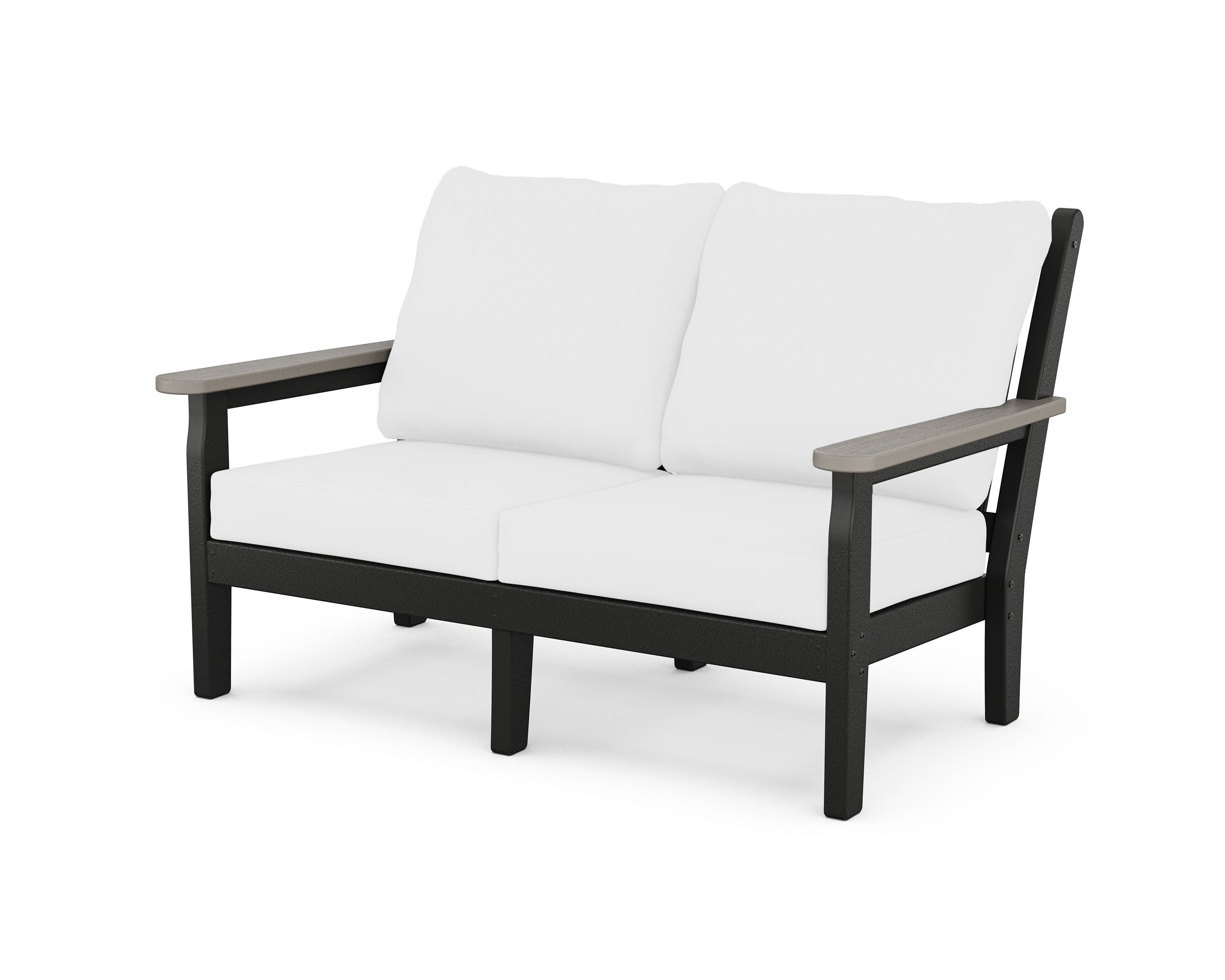 Chippendale Deep Seating Loveseat in Black / Driftwood / Natural