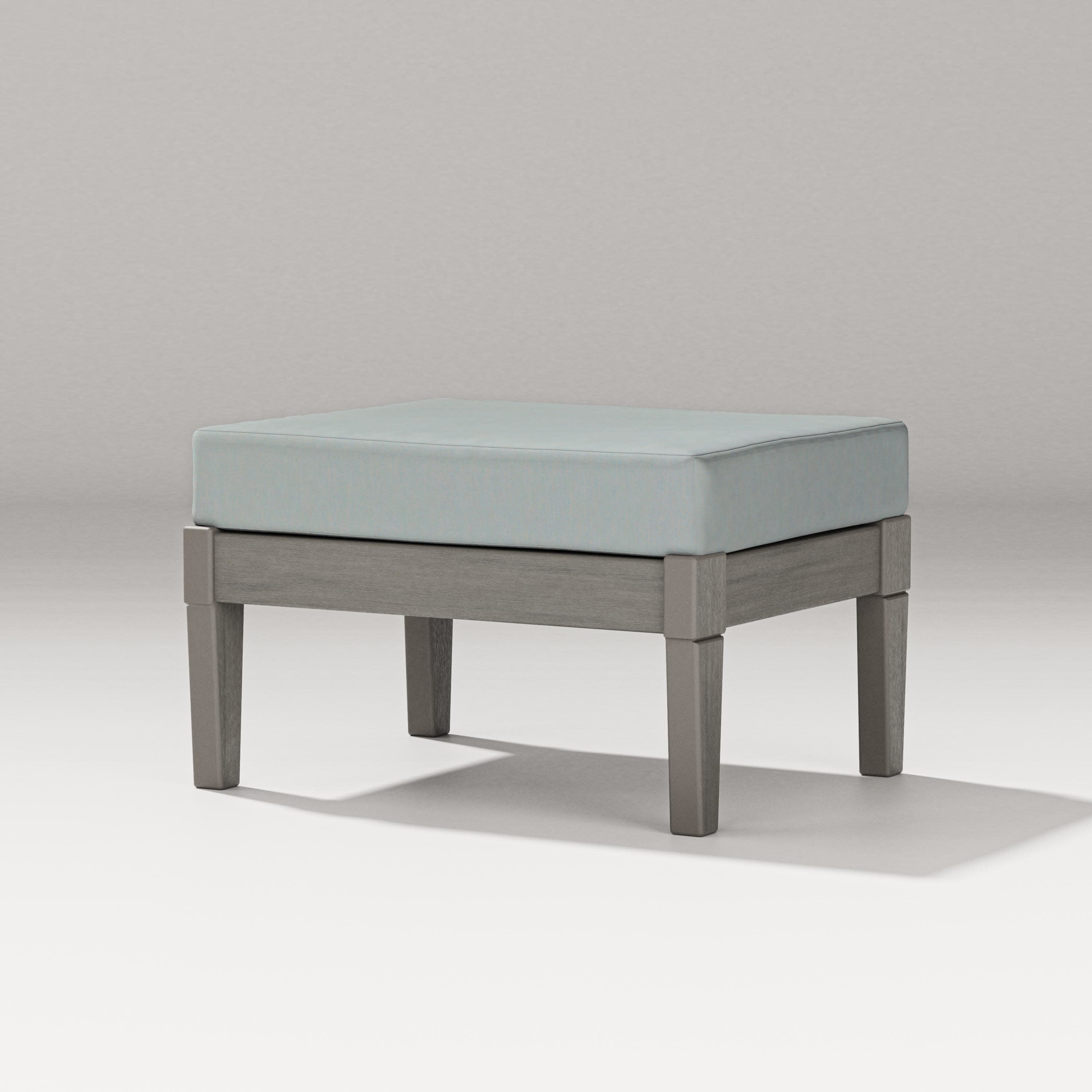 Estate Lounge Ottoman in Driftwood / Spa