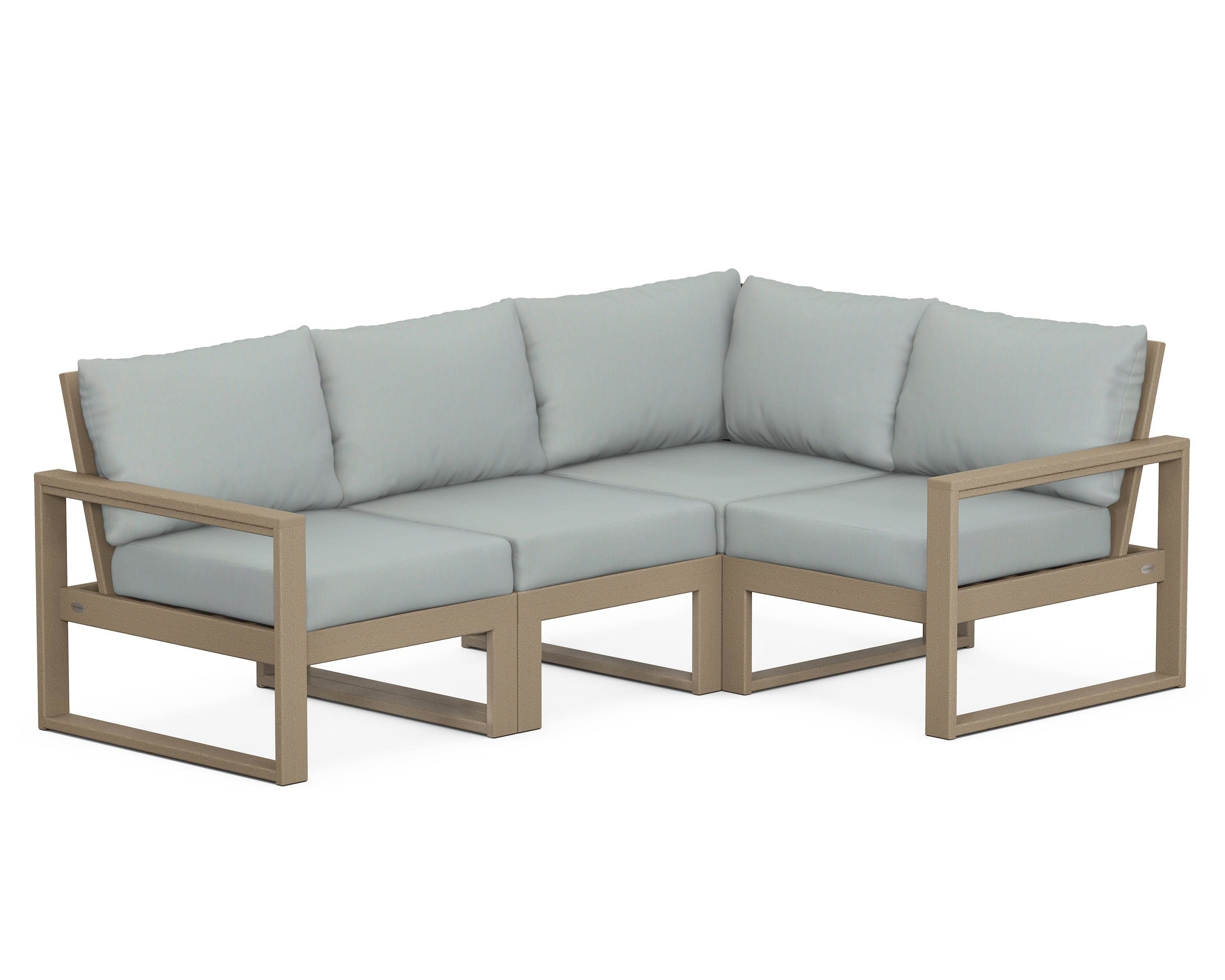 EDGE 4-Piece Modular Deep Seating Set in Vintage Sahara / Spa