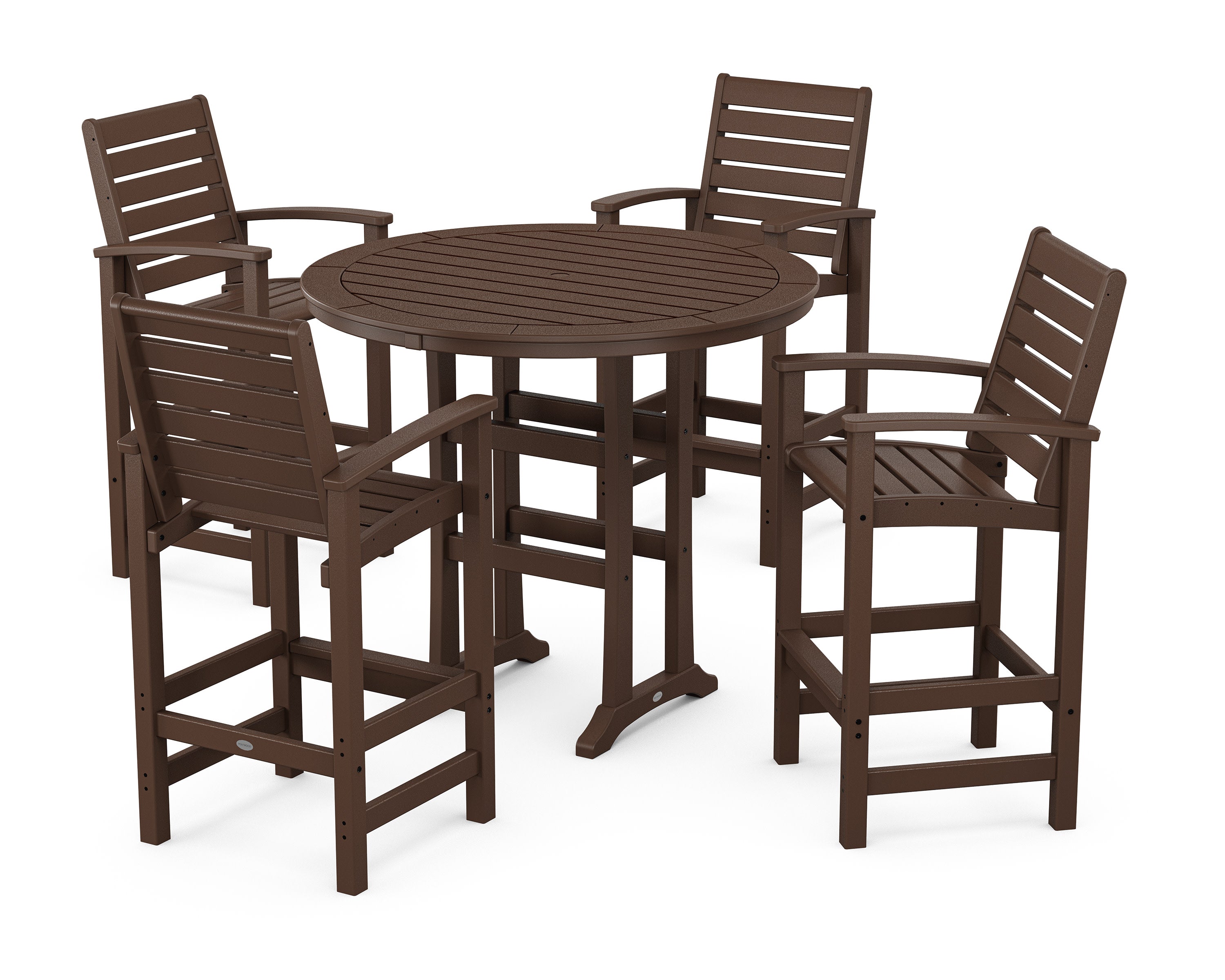 5 Piece Signature Bar Dining Set in Mahogany