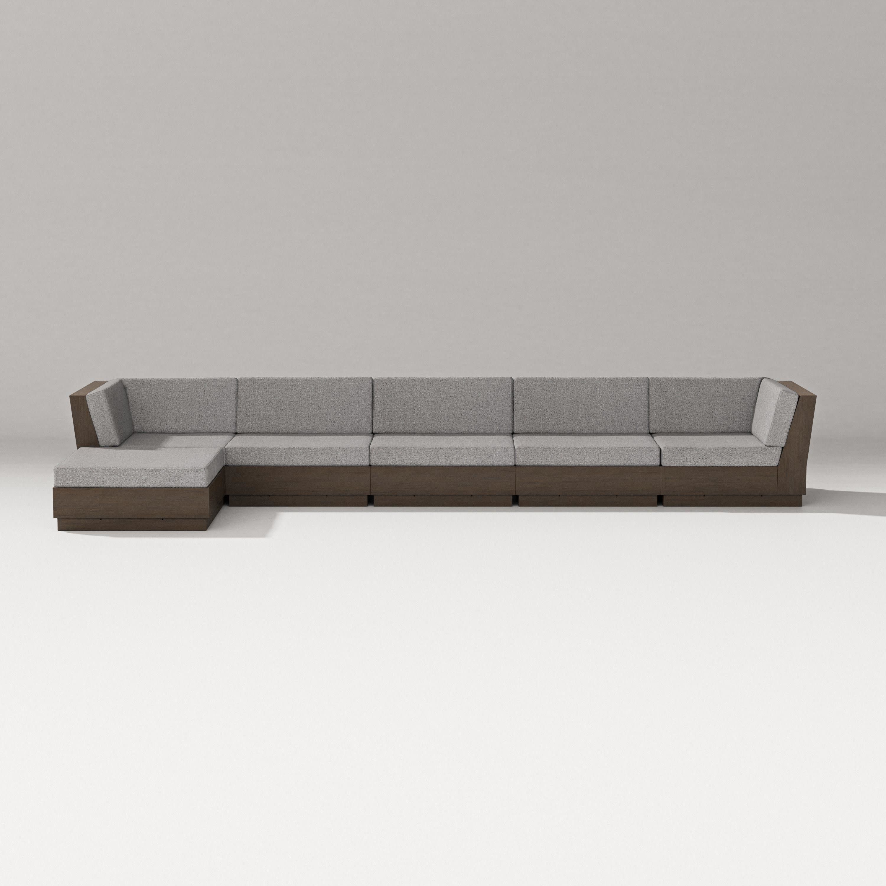 Elevate 6-Piece Chaise Sectional in Kona / Grey Mist