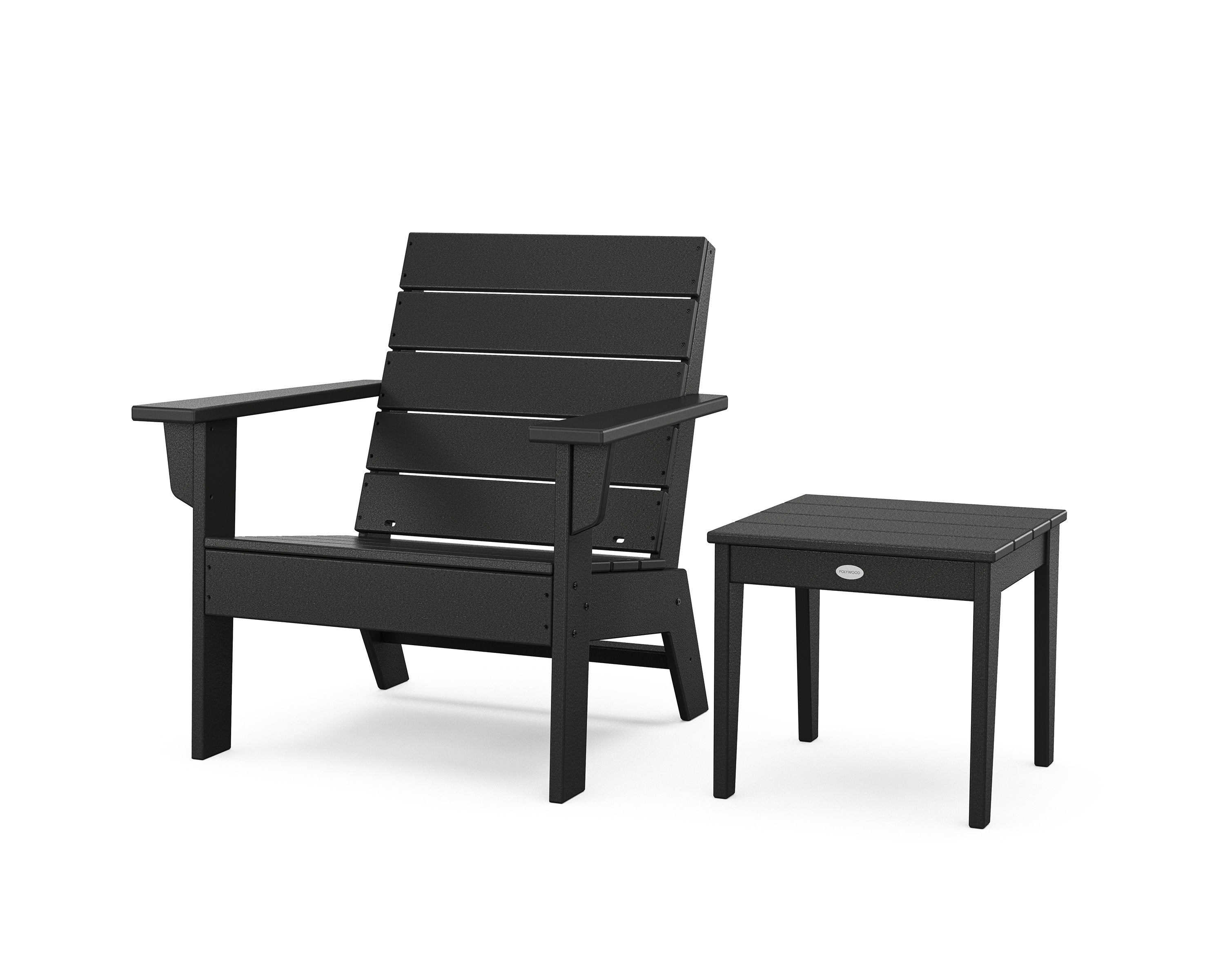 Eastport Lounge Chair 2-Piece Set in Black