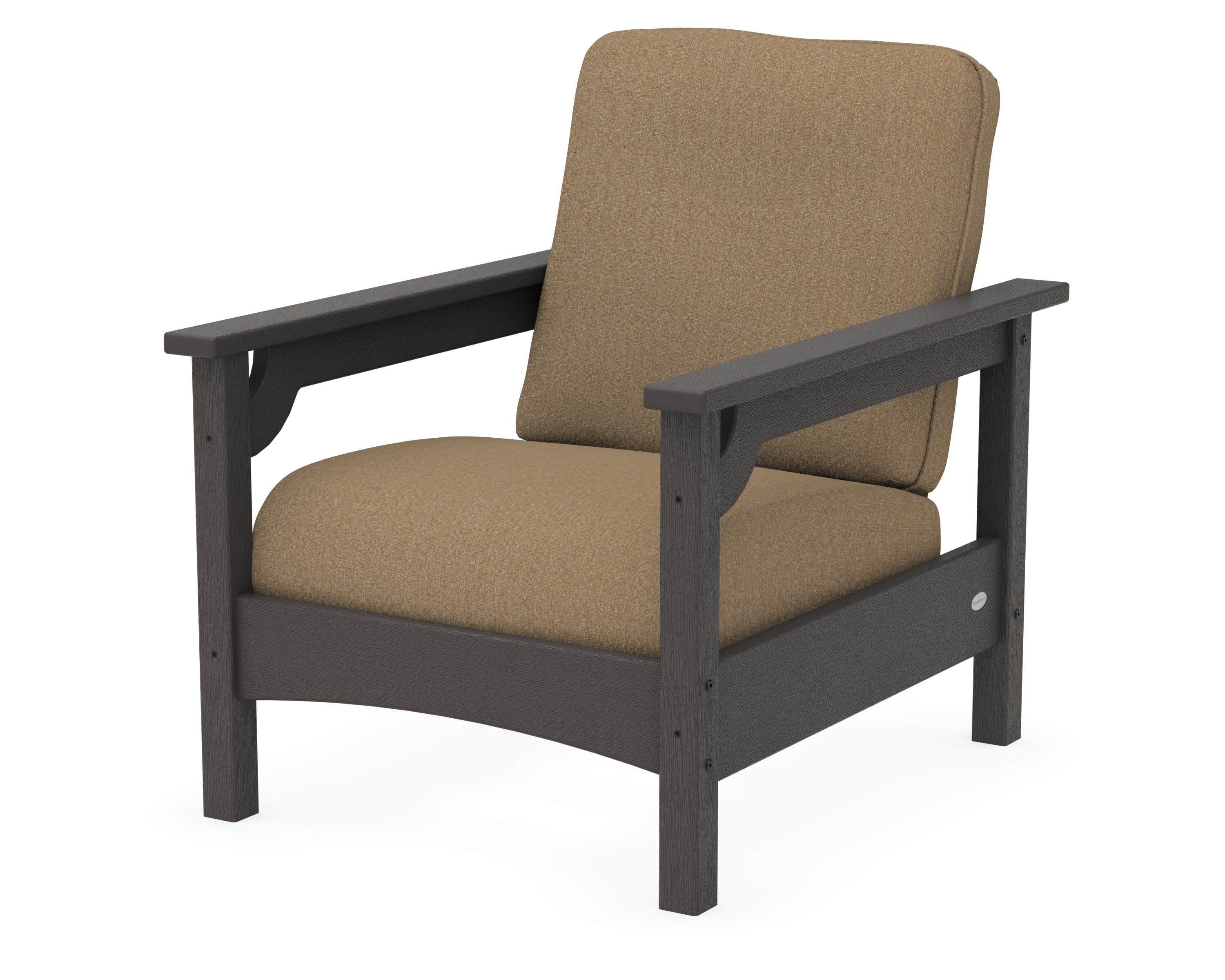 Club Chair in Vintage Coffee / Sesame